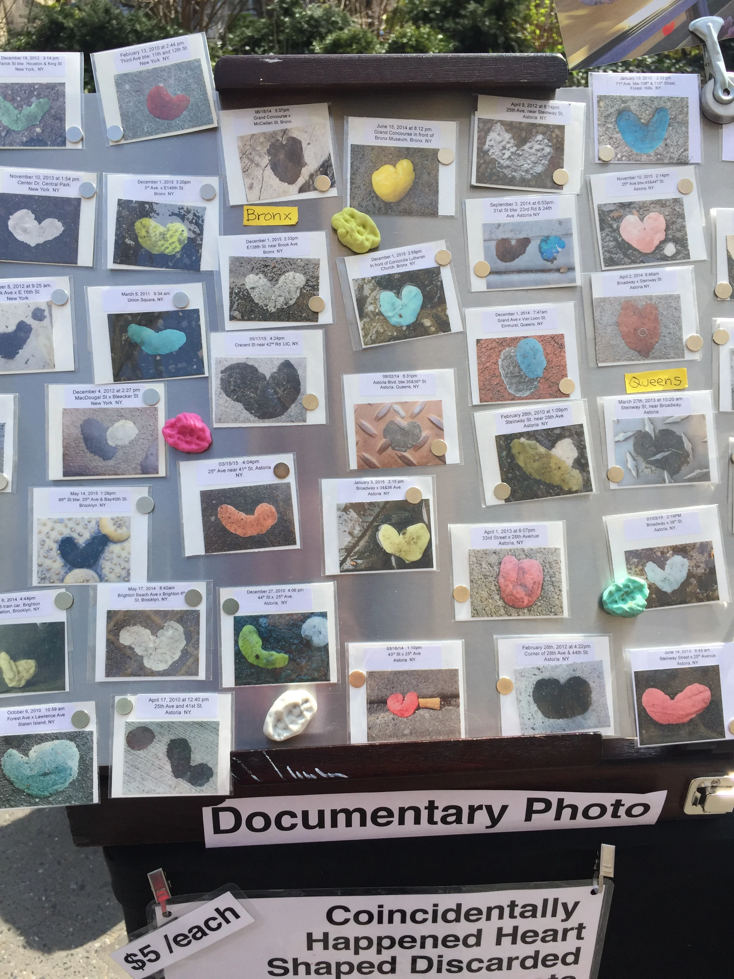 Finding that tourists from Europe are more curious about my GumHearts project.