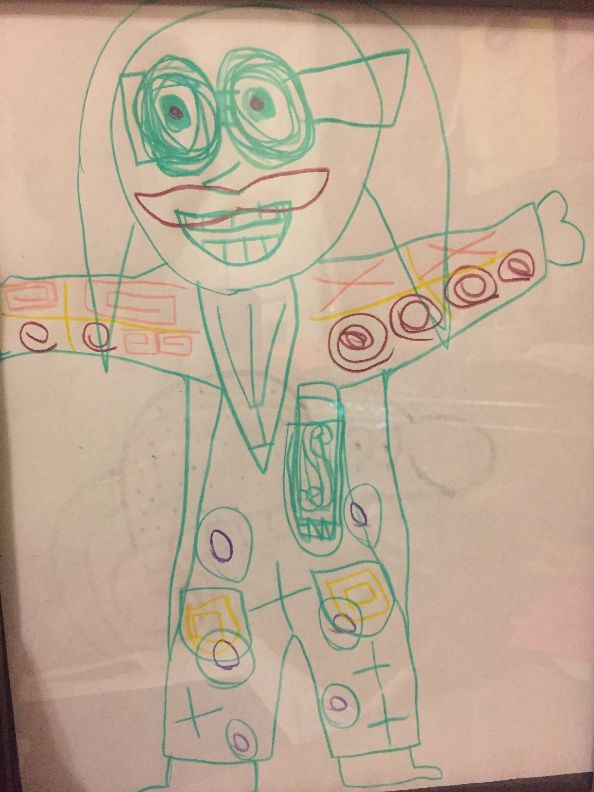 A student of mine drew me wearing African shirt with a harmonica in a harmonica pocket on my chest. He also drew a mustache on me which I really love about. 生徒の一人が、私を描いてくれました。私の着ているアフリカ柄のシャツ(模様や裾の二つのポケットなどよく見ています)と左胸のハーモニカの入ったポケットと、なぜか、口髭も描いてくれました。ありがとう:D