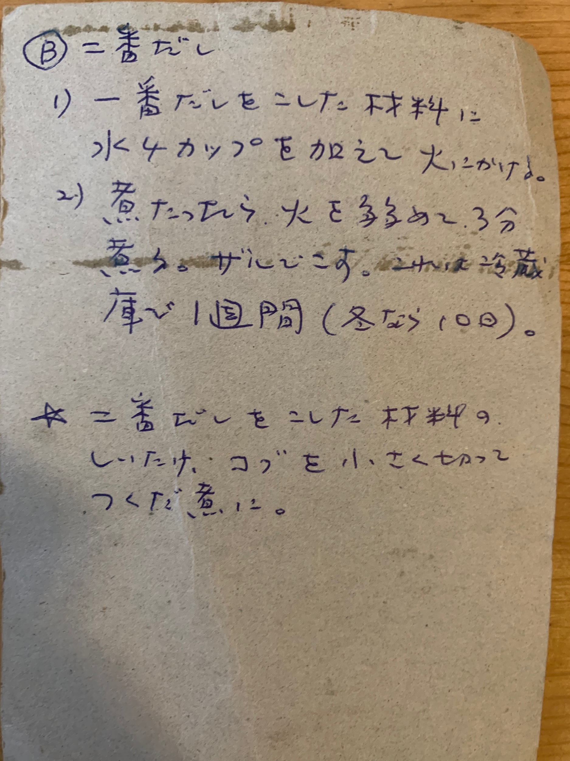 Keiko recipe, 2bandashi. Will be used tonight’s buckwheats noodle dinner.