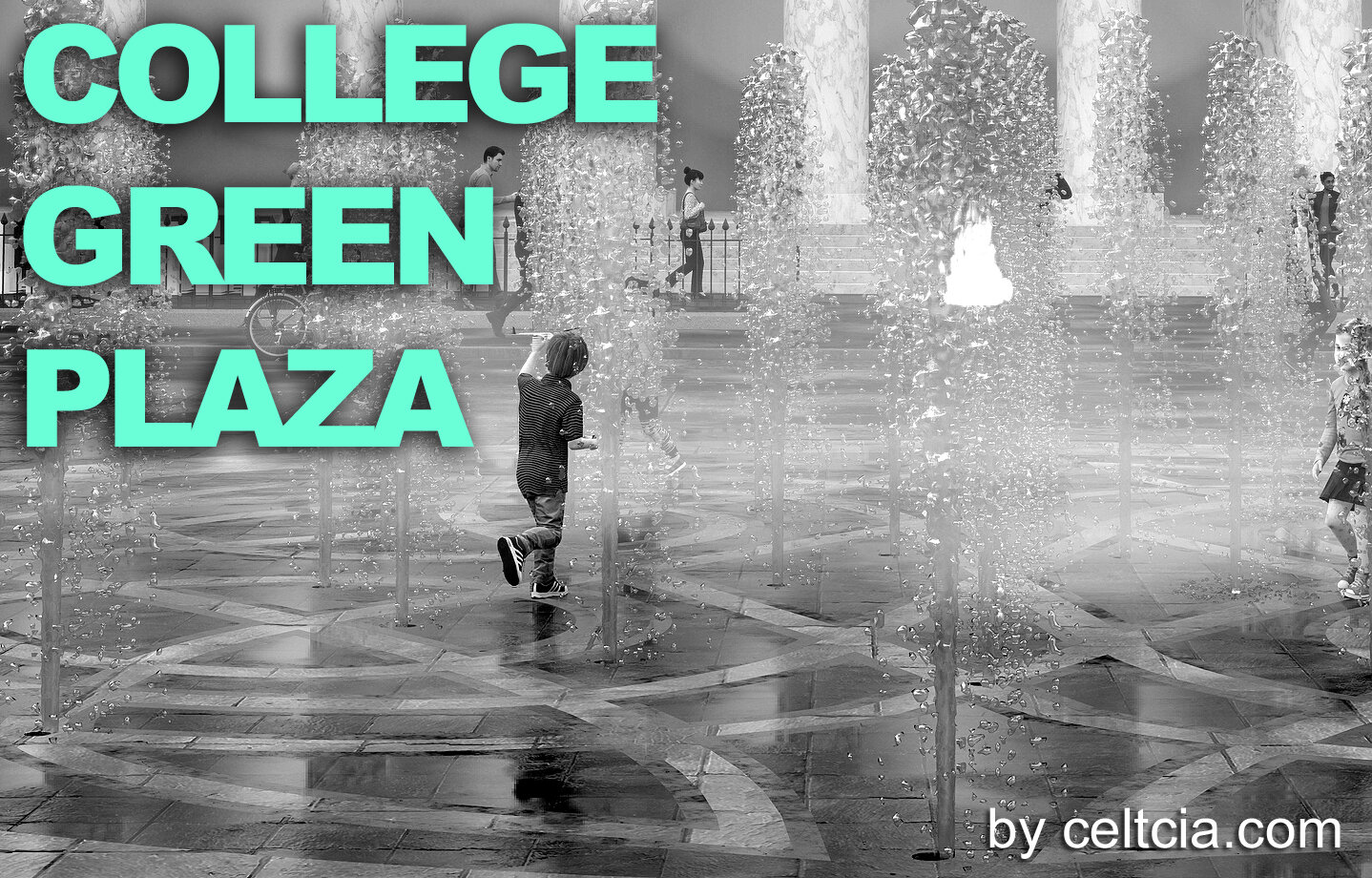 college green plaza fountain jet