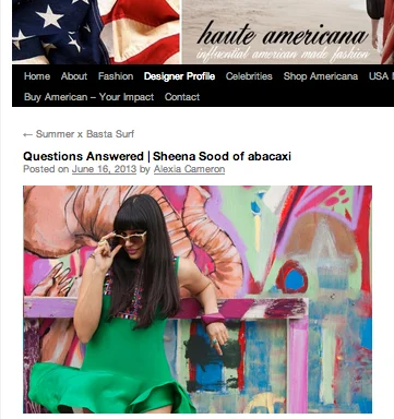 Q&A with Haute Americana, June 2013