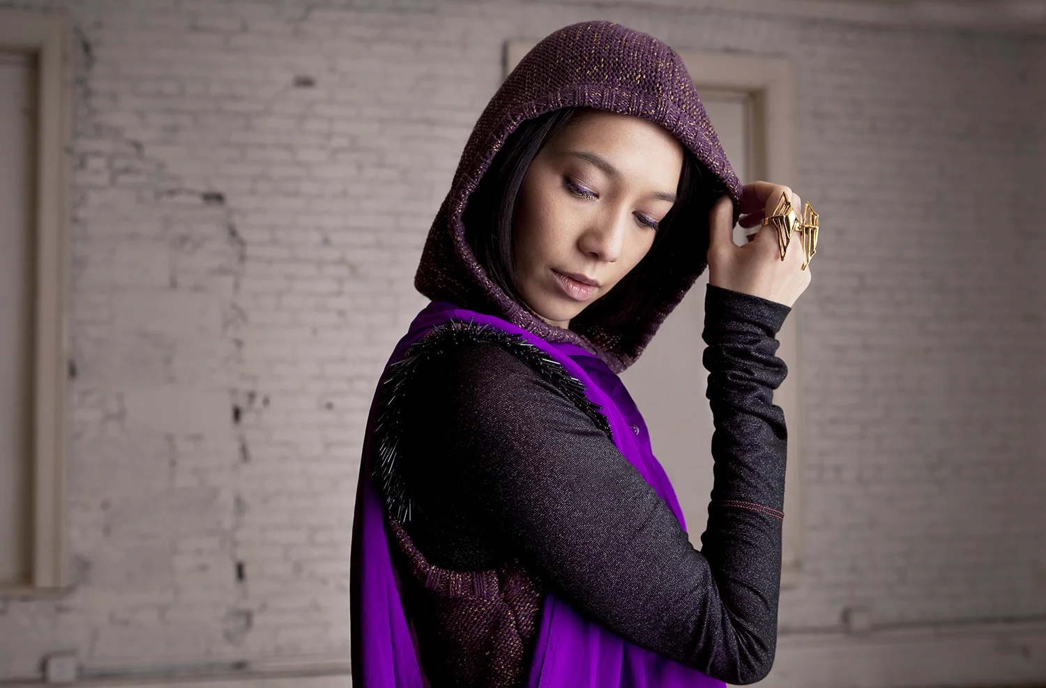 Violet Silk Shirtdress