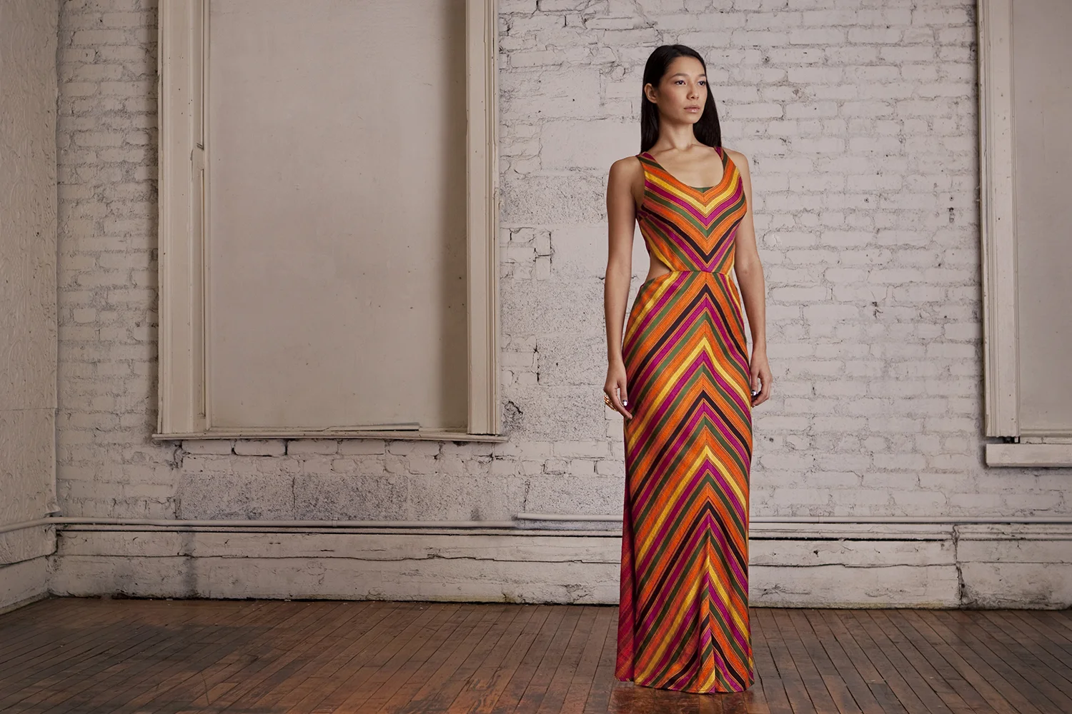 Chevron Maxi Dress