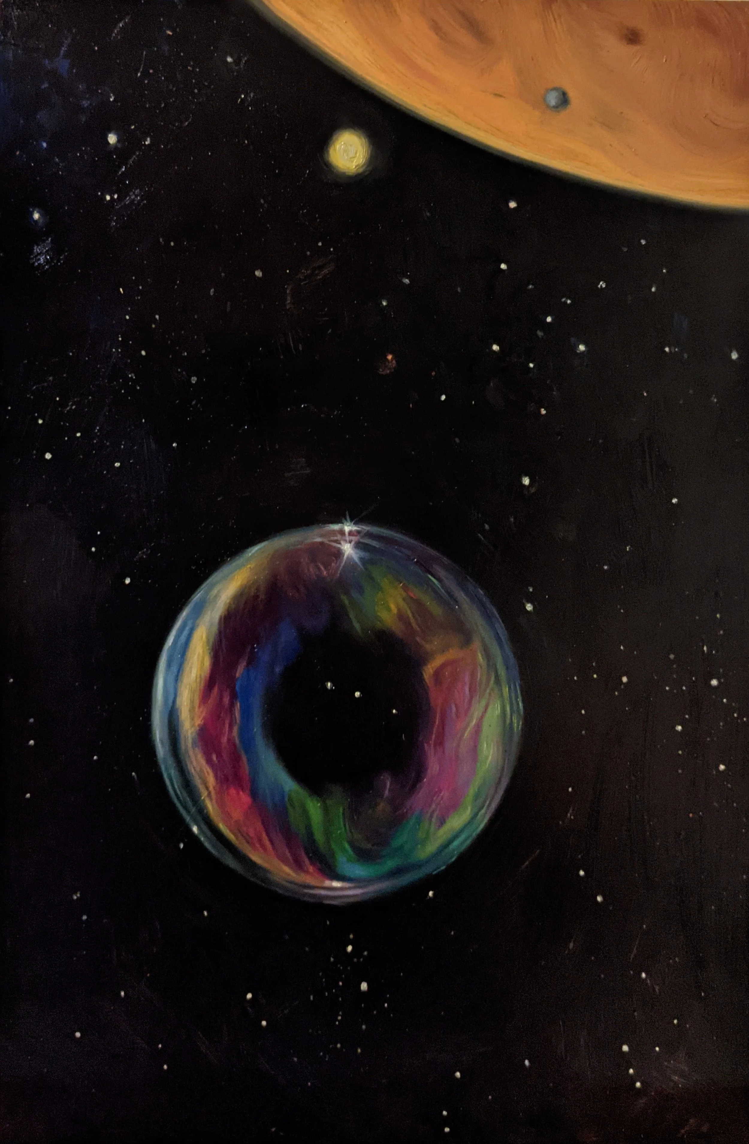 Busy Signal, oil on copper, 300 x 200mm