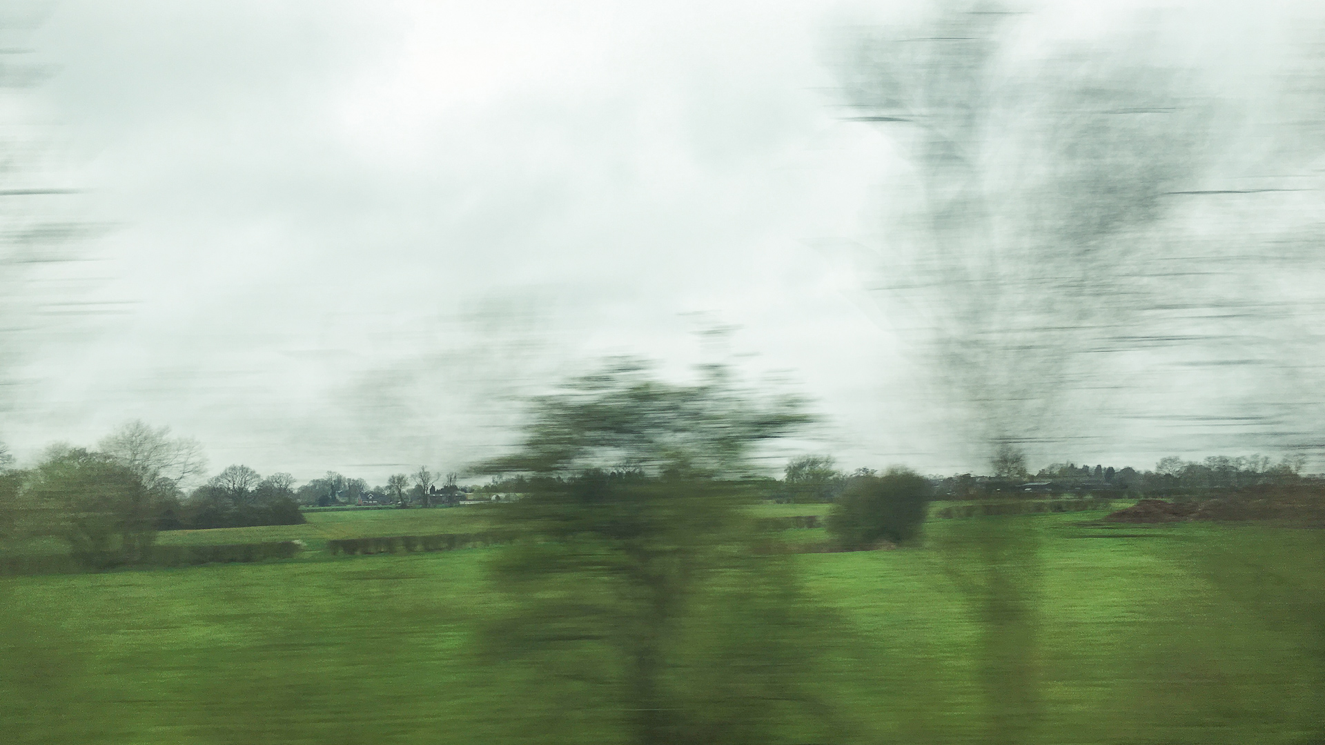 It literally got grey and greyer on the train up to Manchester. Note to self: Bring a better jacket next time.