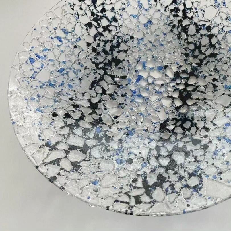 A recent commission by guild member and glass maker, Sigi Hill. 
&quot;I enabled my client to design a bowl to suit her interiors scheme. There&rsquo;s always that dilemma if you find something you love for your home but the colours clash with everyt