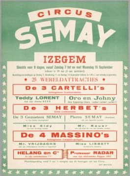 Circus Semay in Izegem, 1952