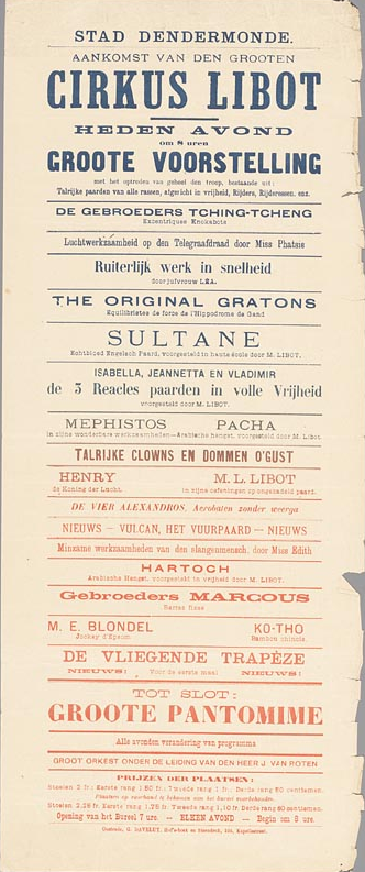 Circus Libot in Dendermonde, 1902