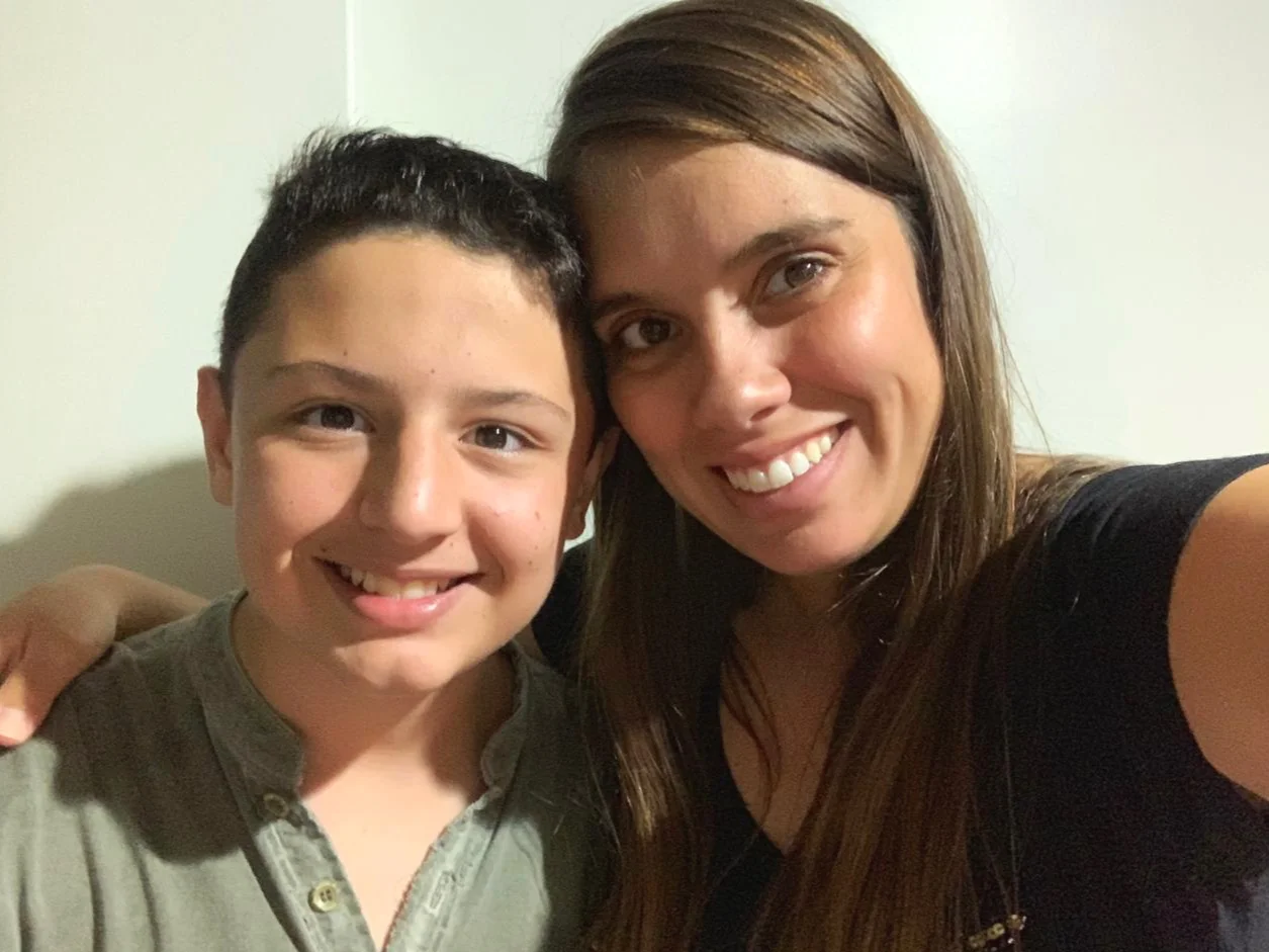 Raquel e o enteado Gabriel (Arquivo Pessoal)