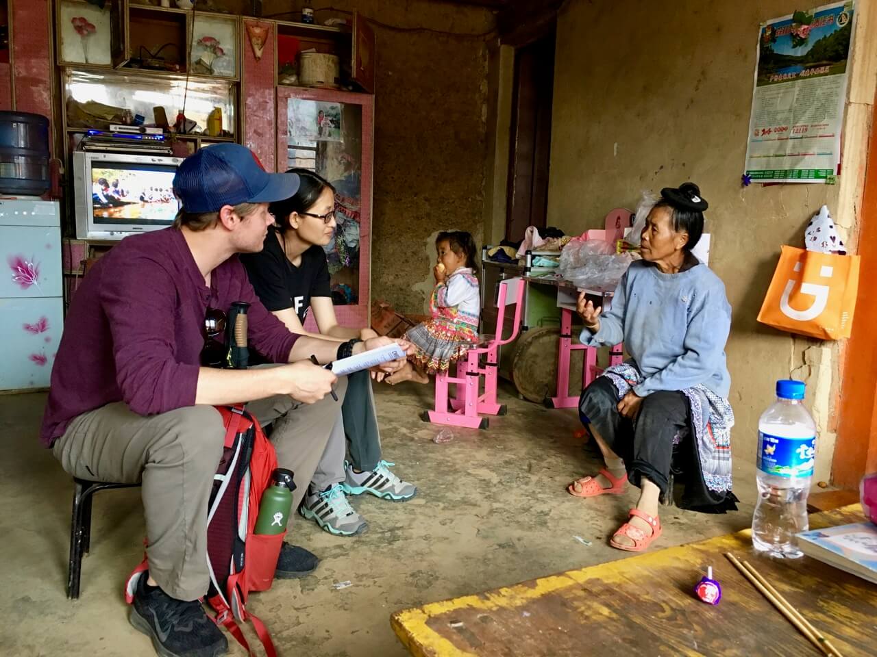 Jenny of CWEF and service team member Chris visiting homes