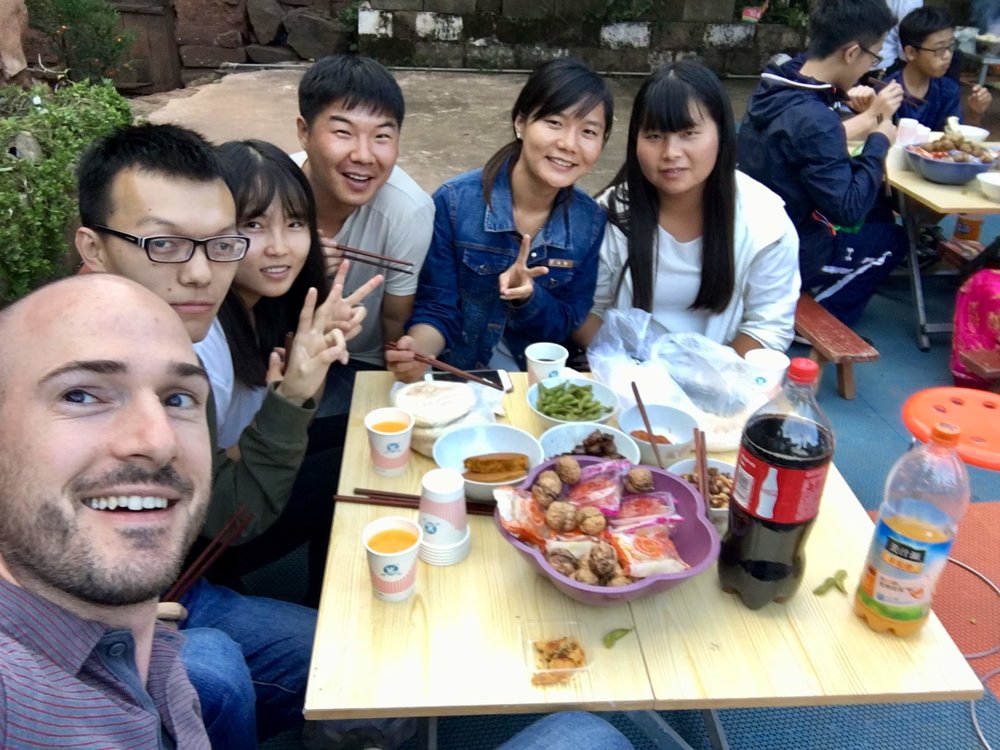 Meeting new friends – interns with Zhengxin, a local nonprofit partner