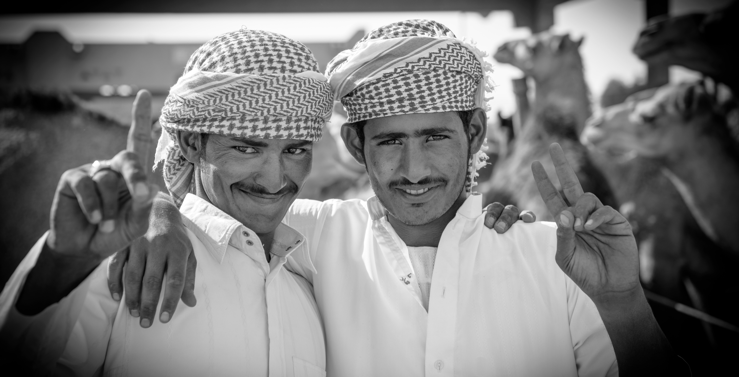  Camel Handlers at The Camel Market in Al Ain. 