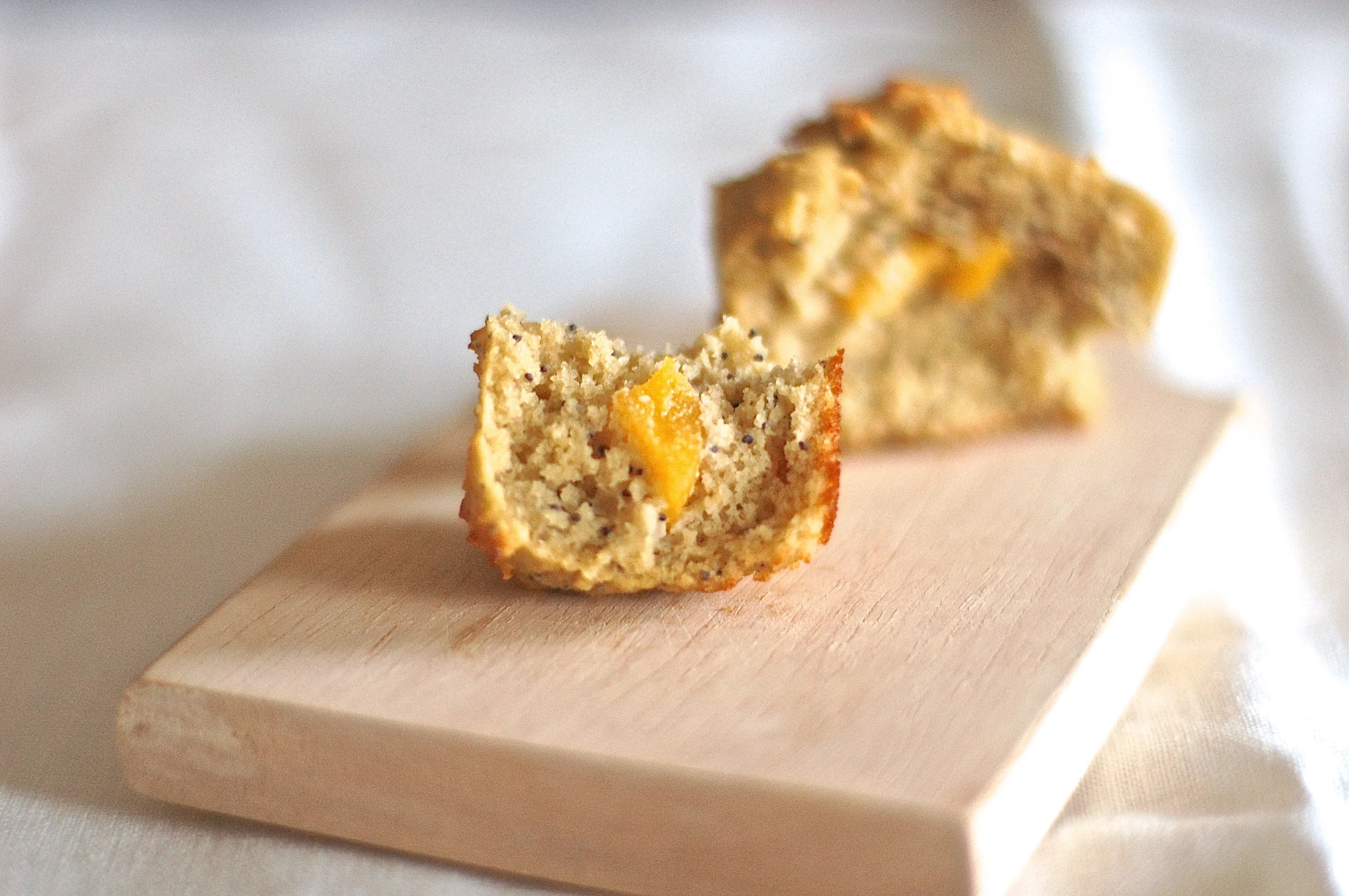 mango poppy seed muffins