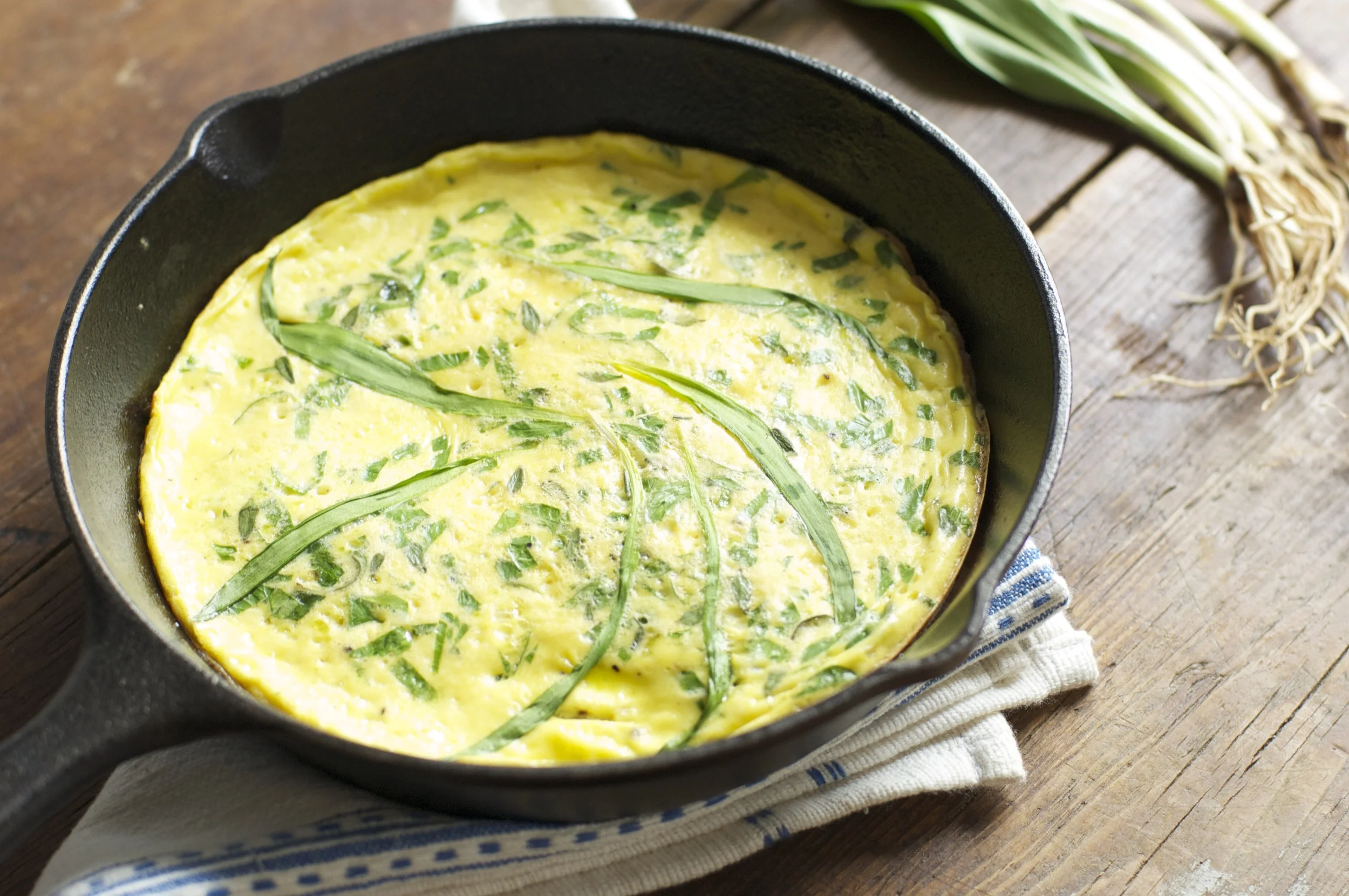 ramp + herb frittata
