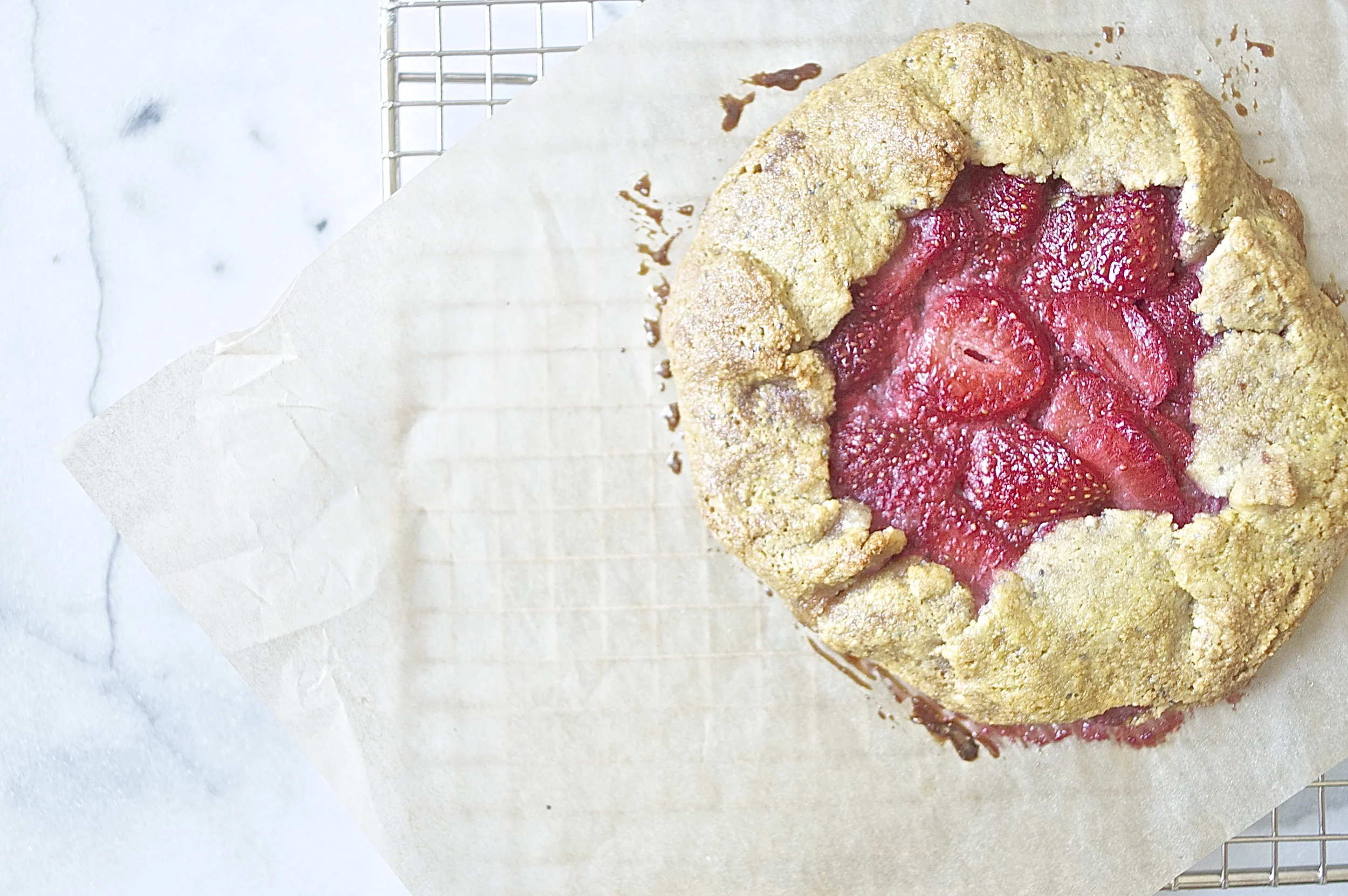 lemon-thyme strawberry galette