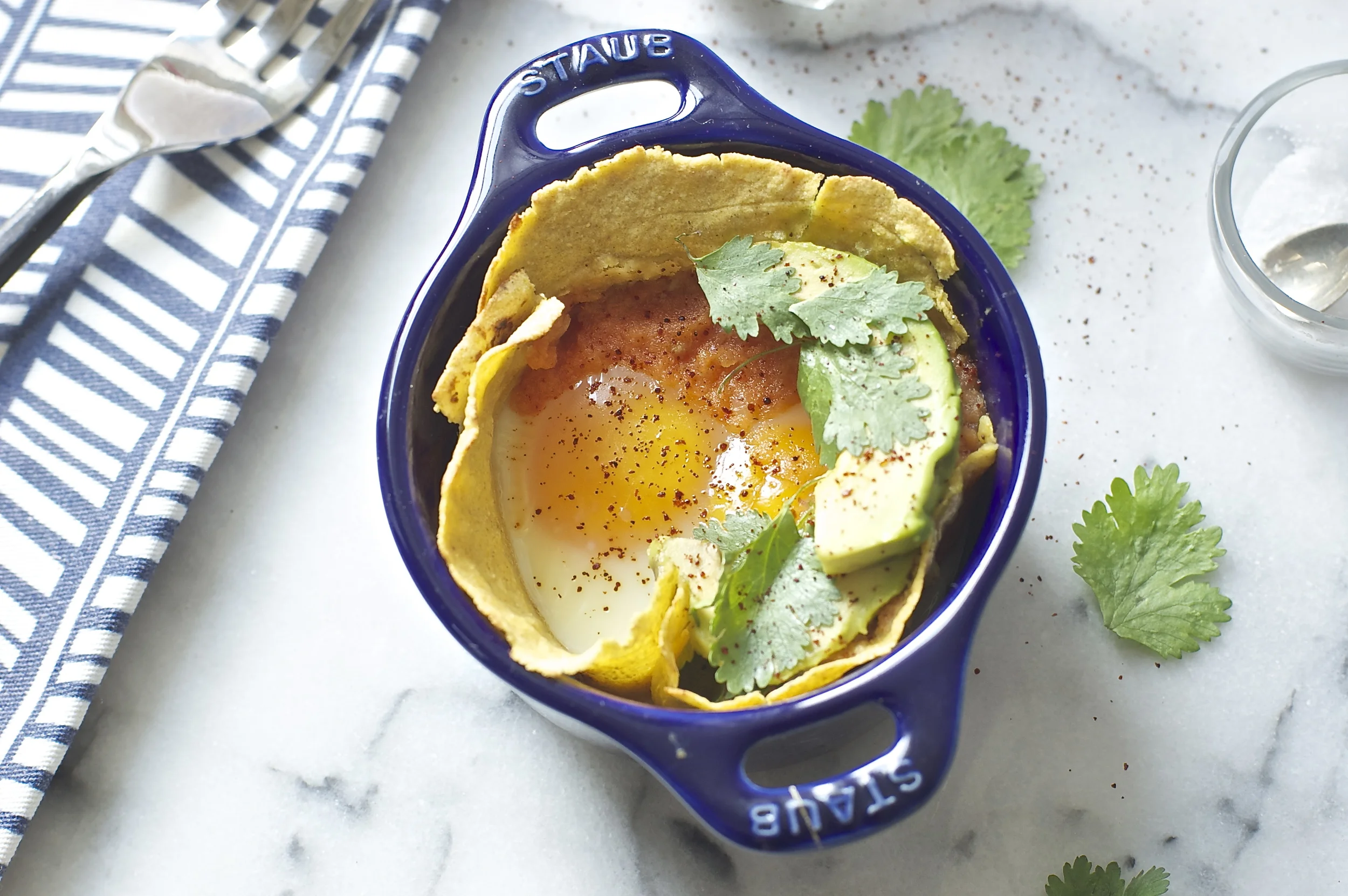 baked eggs with cuban sofrito