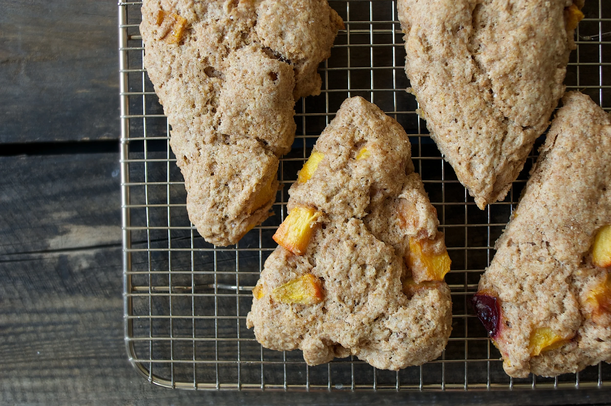 baked stone fruit scones