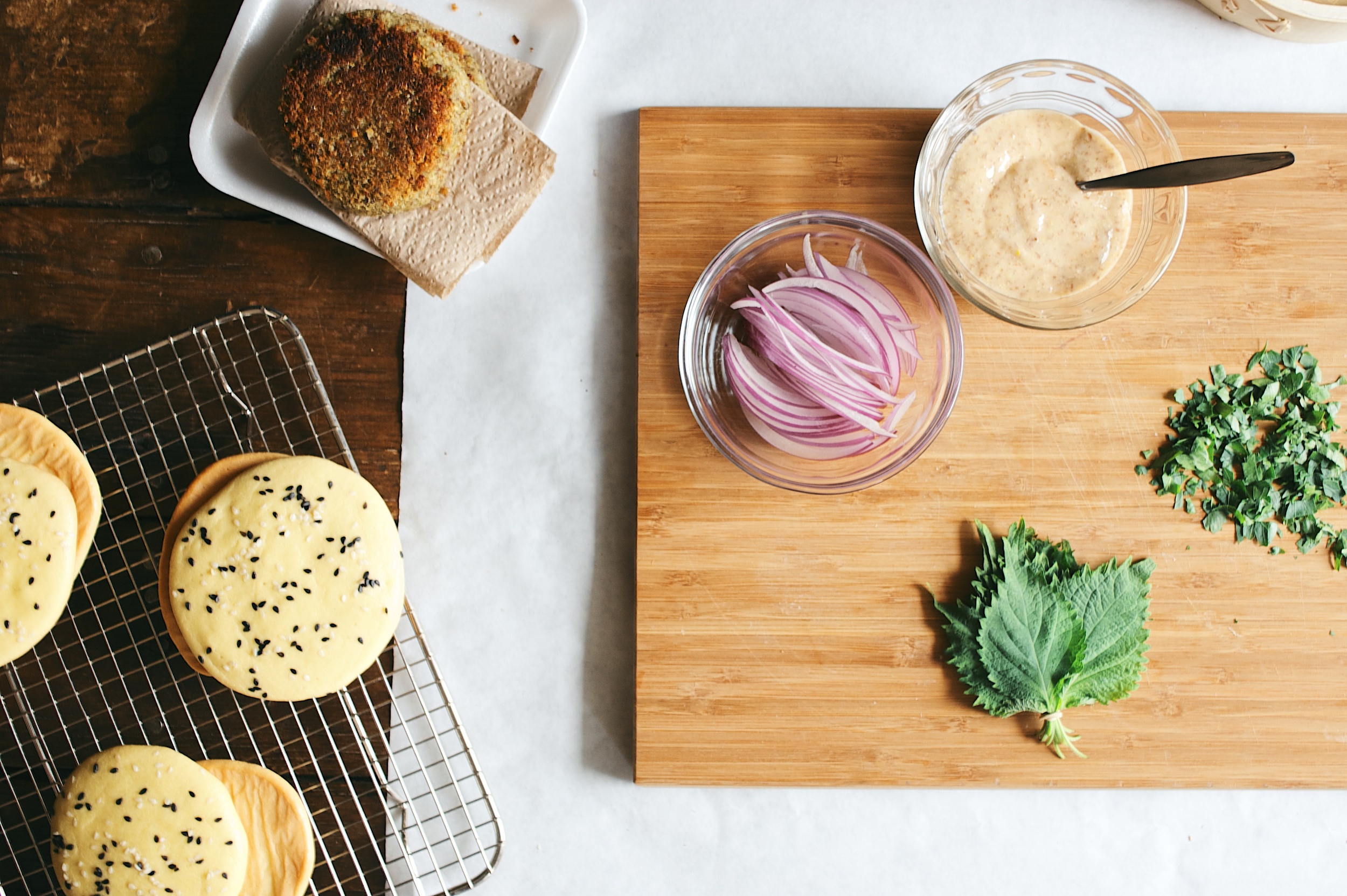 mung bean - leek burgers | dolly and oatmeal