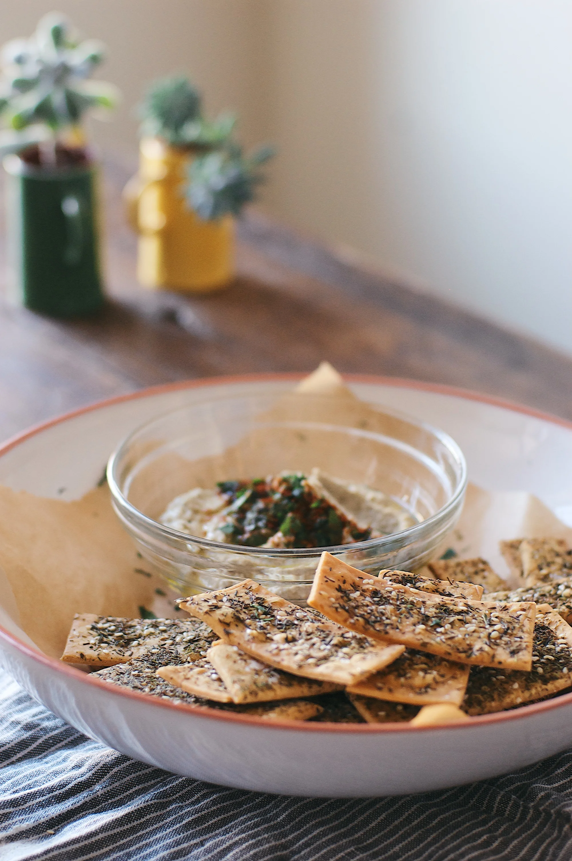 Za'atar Spiced Chickpea Crackers