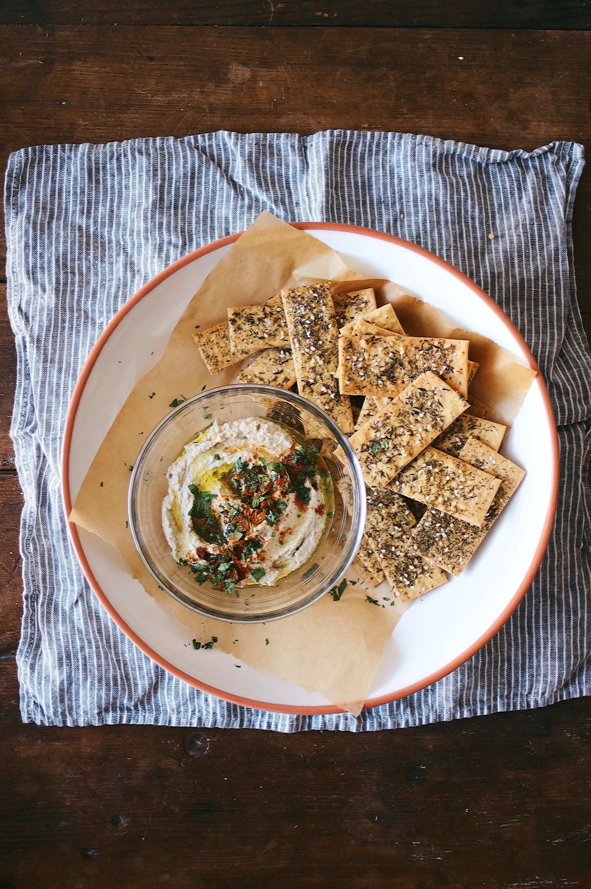 Za'atar Spiced Chickpea Crackers