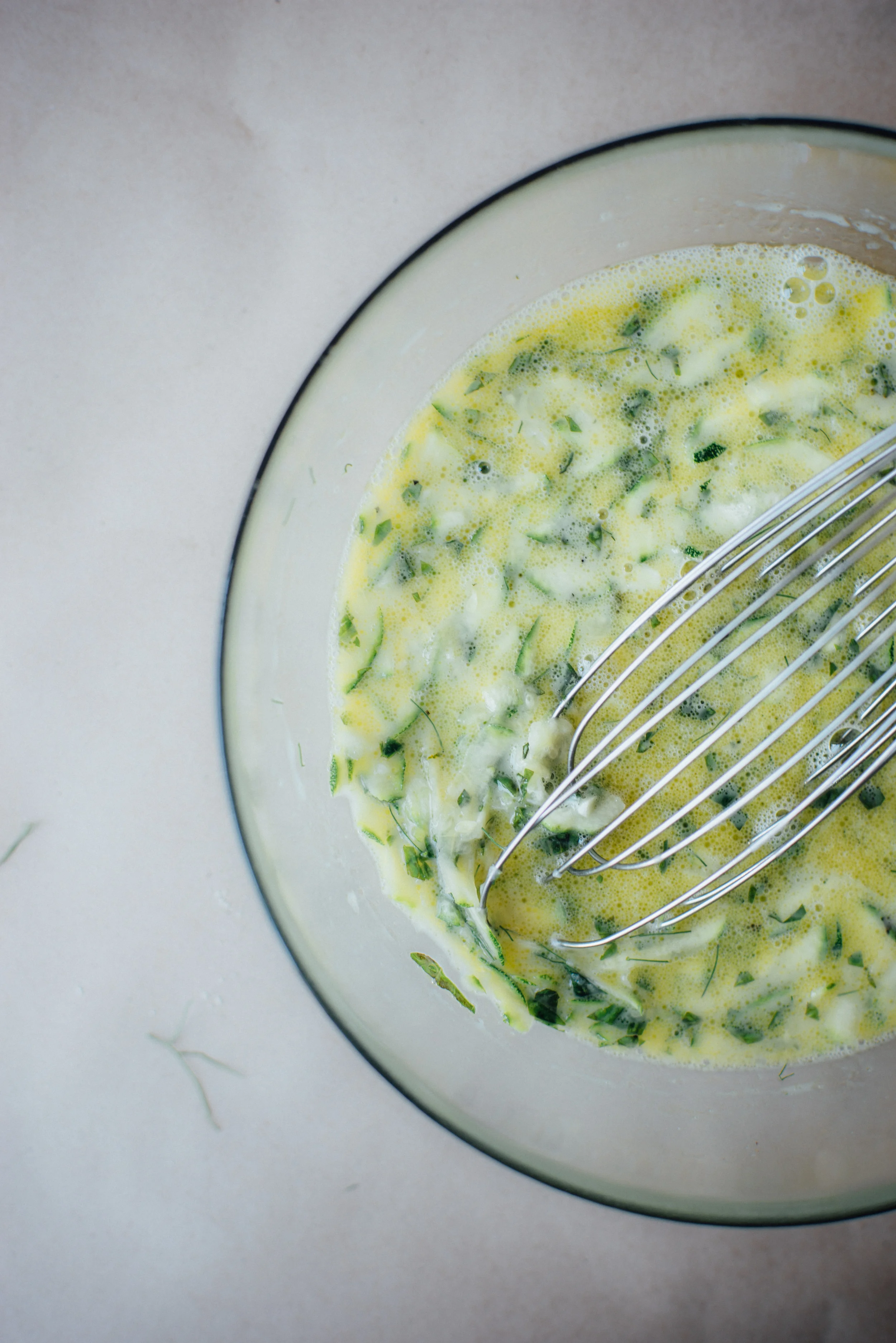 zucchini-basil chickpea waffles W/ tomato + shaved fennel salad | dolly and oatmeal