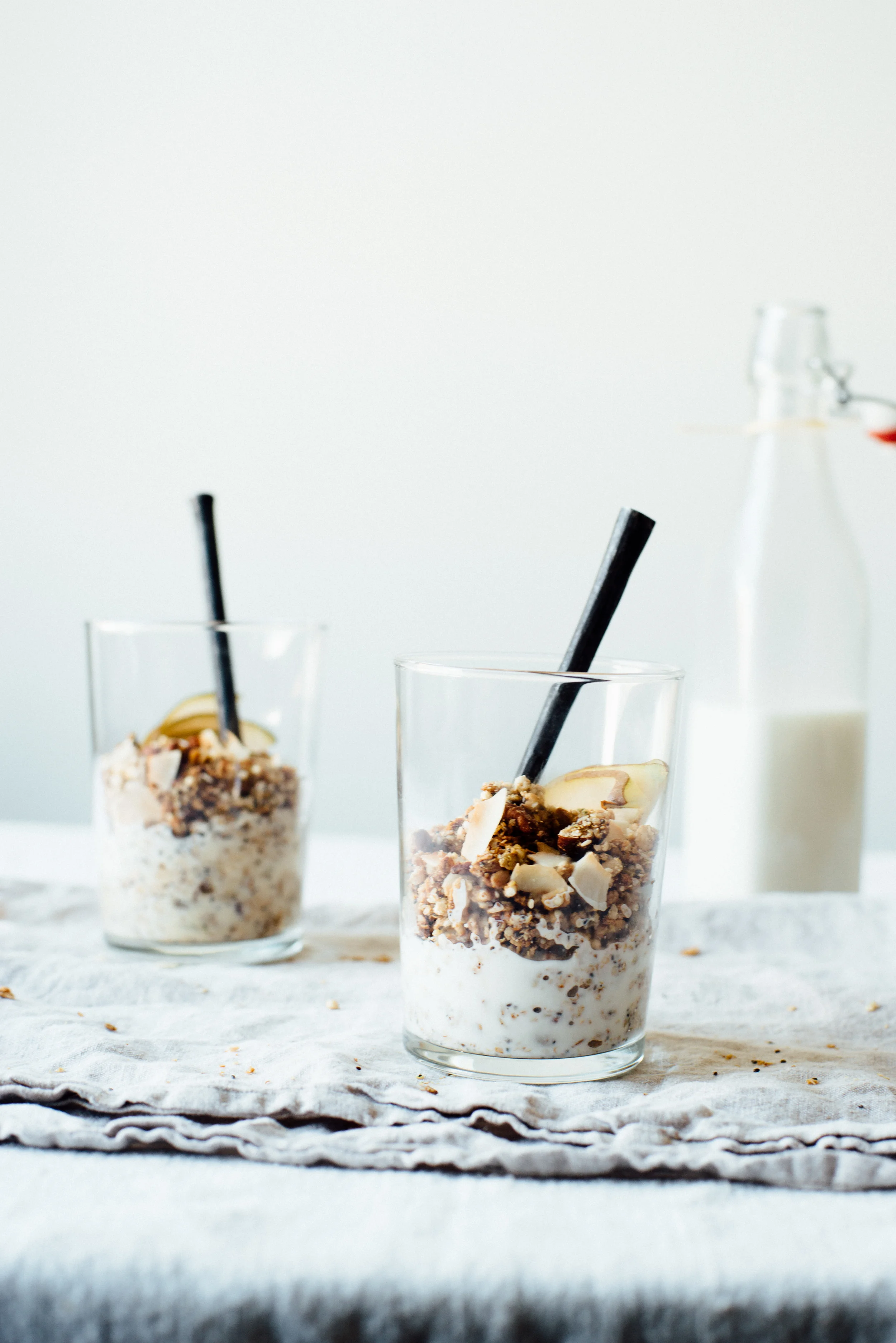 superfood granola + almond-macadamia milk