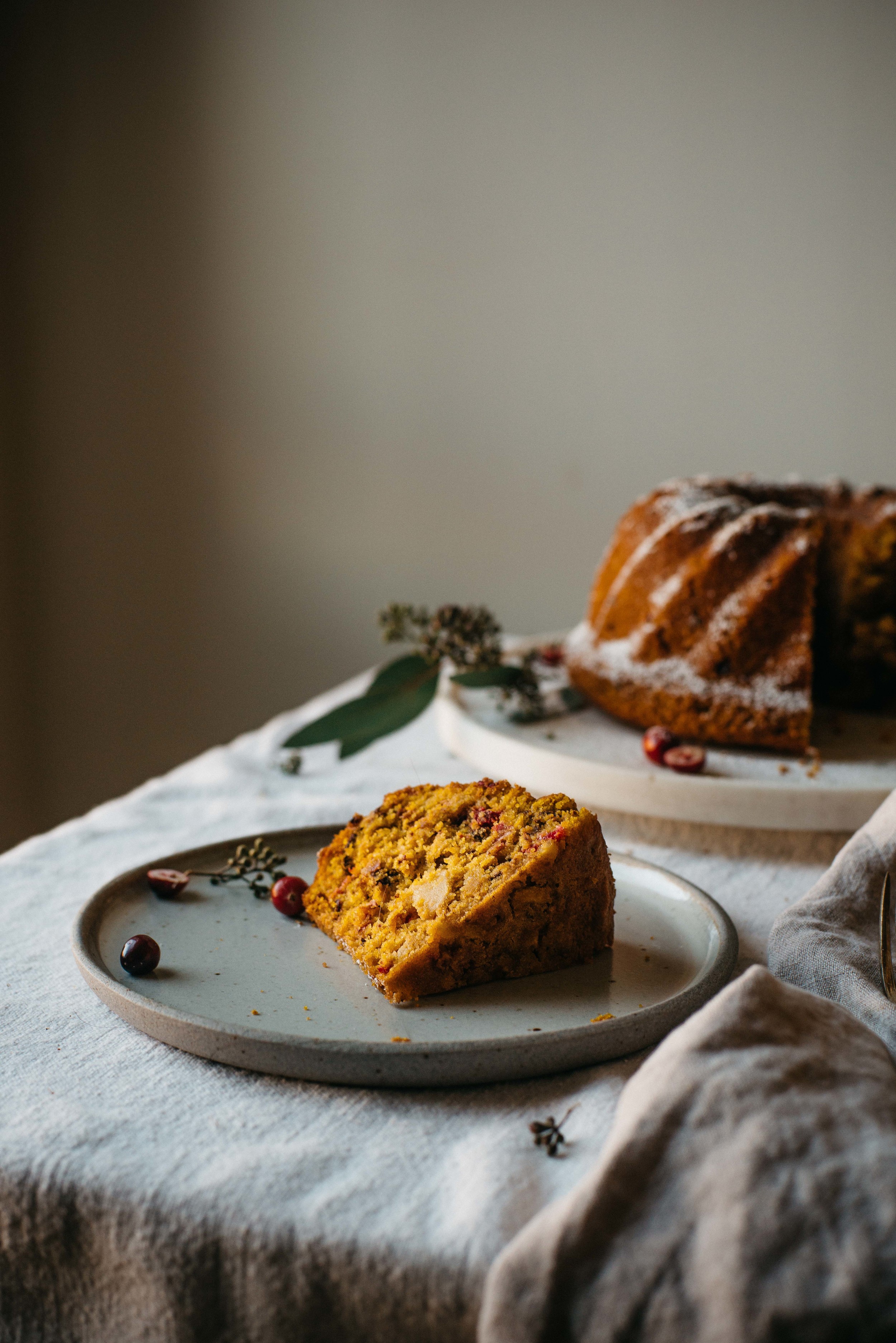 holiday butternut bundt cake w/ crushed cranberries + apples — dolly ...