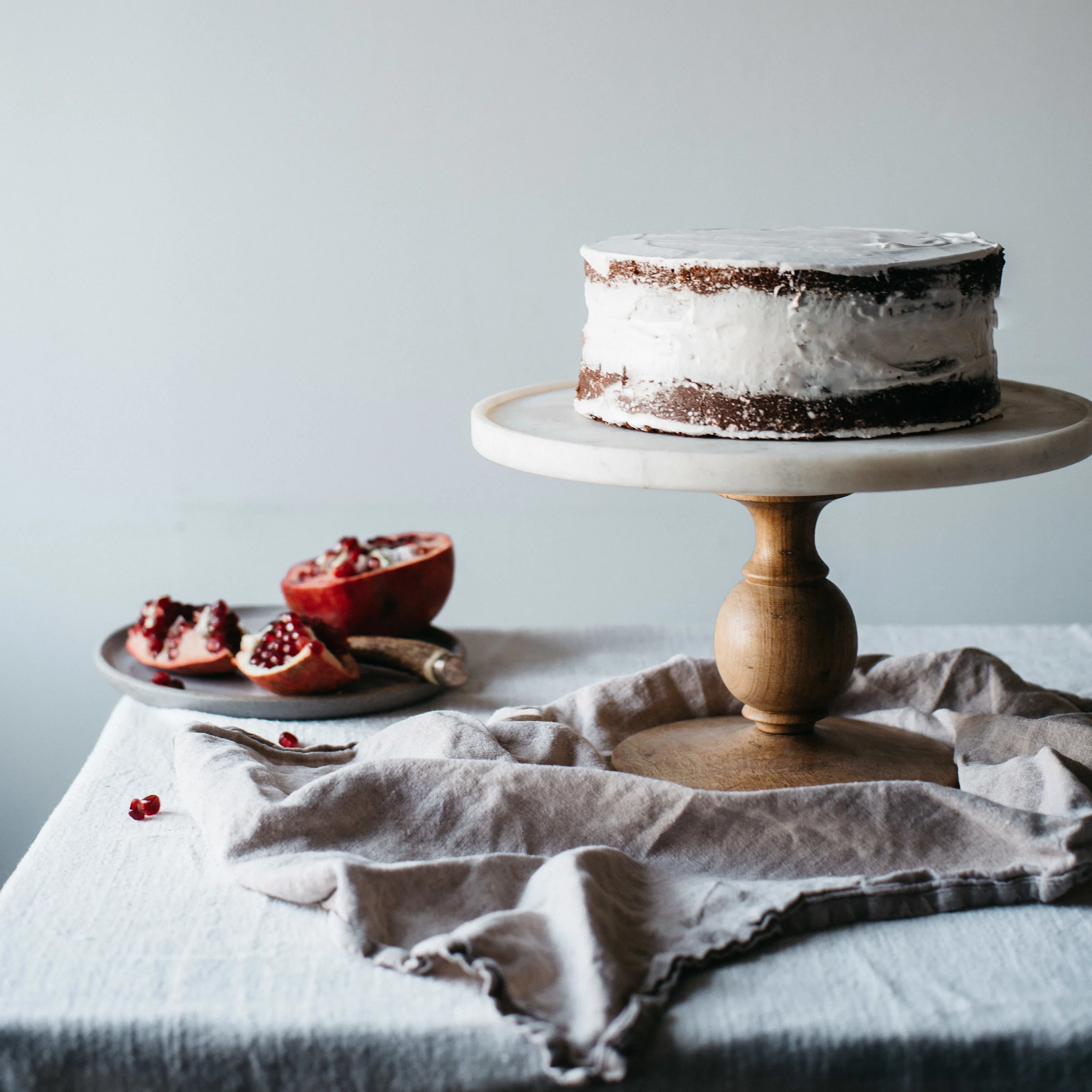 chocolate layer cake w/ cacao macadamia mousse + coconut whip | dolly and oatmeal