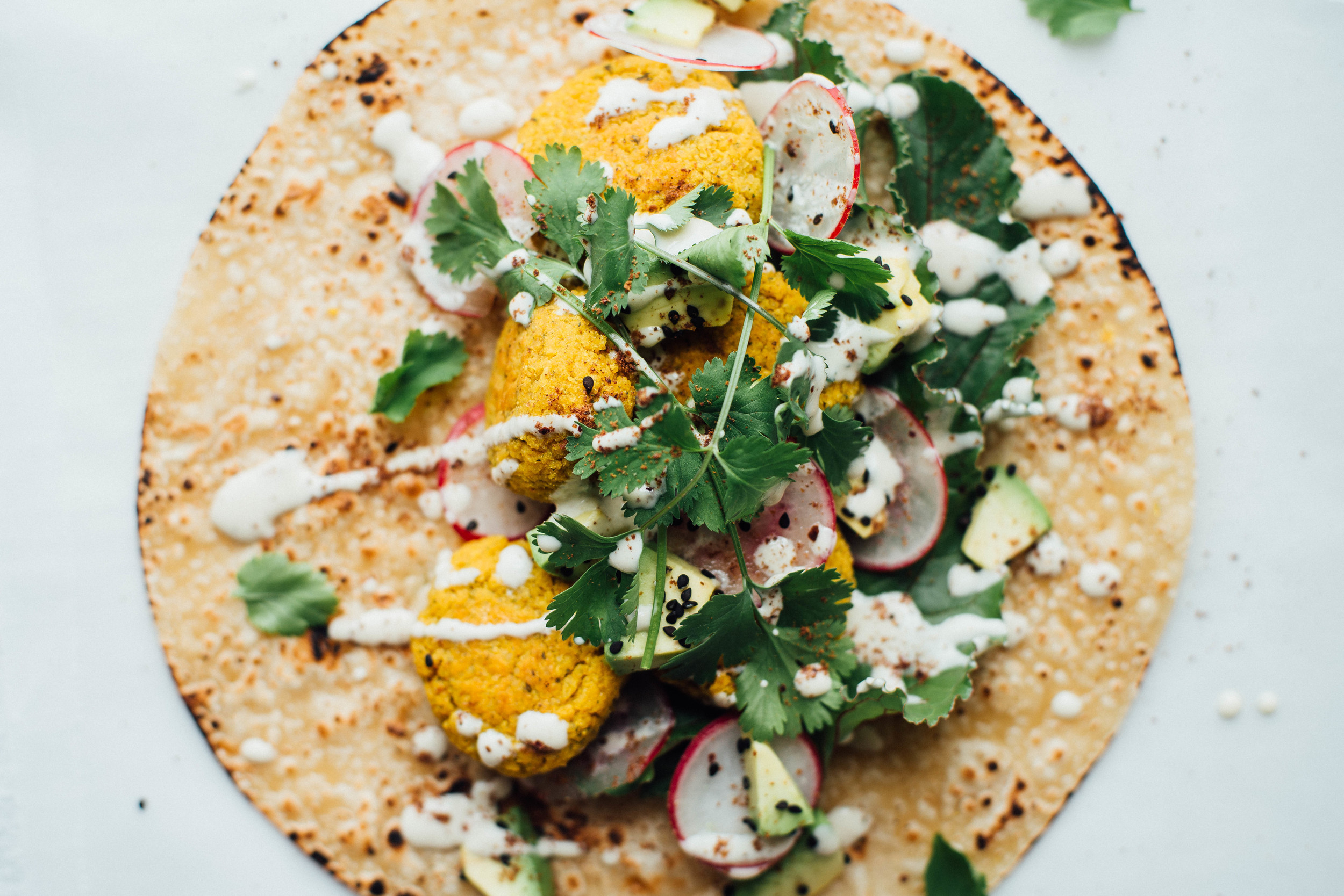 mung bean falafel tacos | dolly and oatmeal