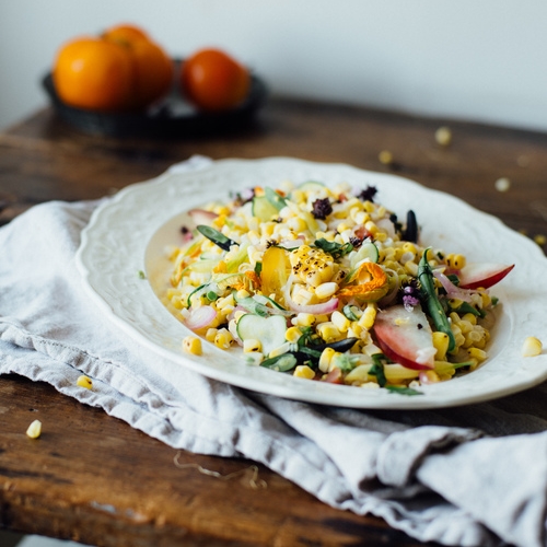 pickled&nbsp;corn succotash salad&nbsp;