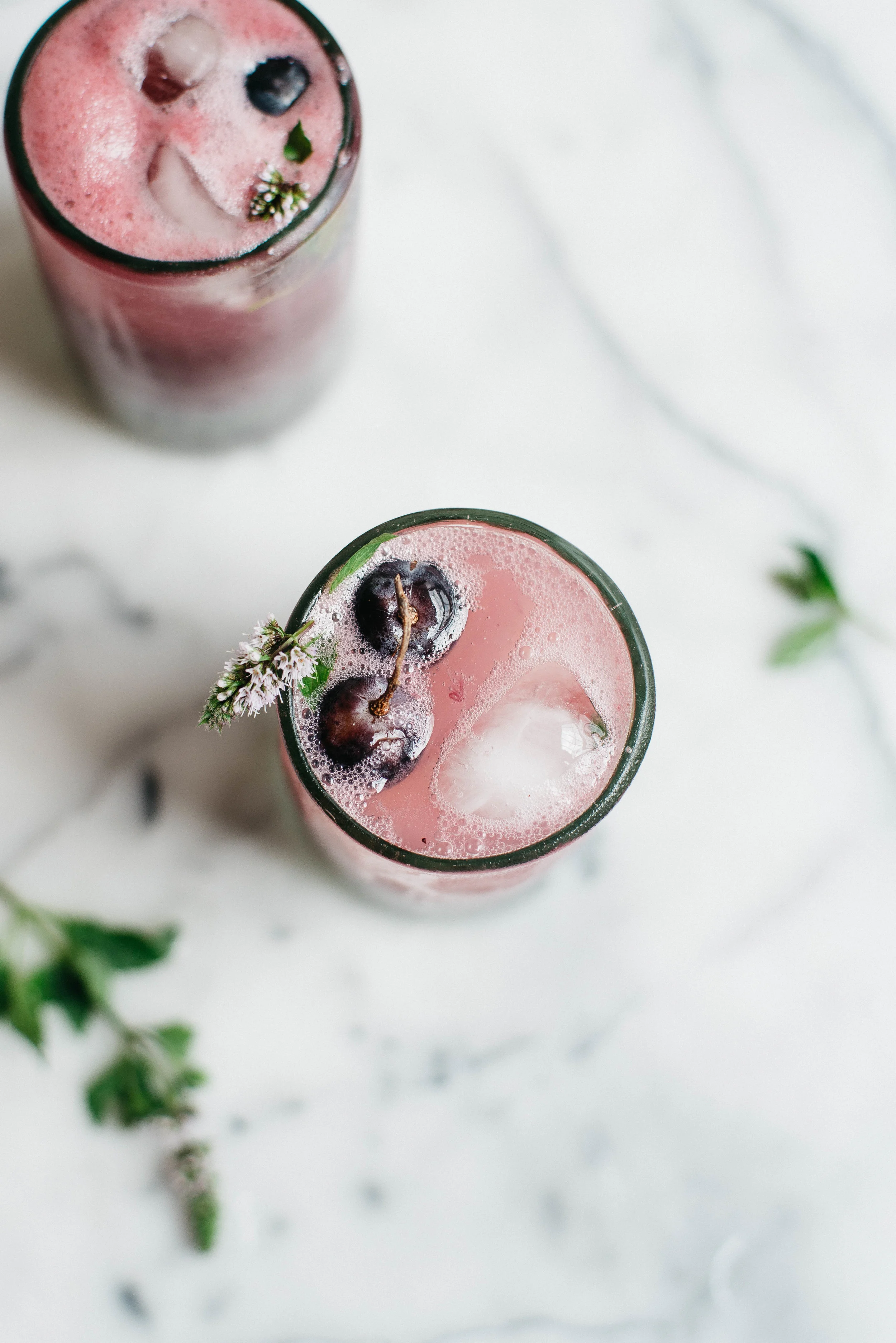 grapefruit + lime-grape cooler w/ crushed mint | dolly and oatmeal