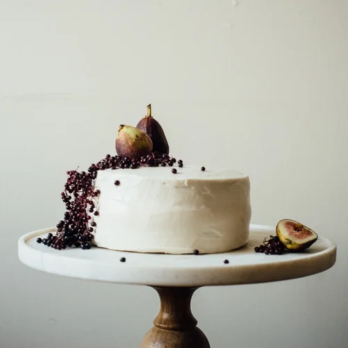 hazelnut layer cake w/ fig compote