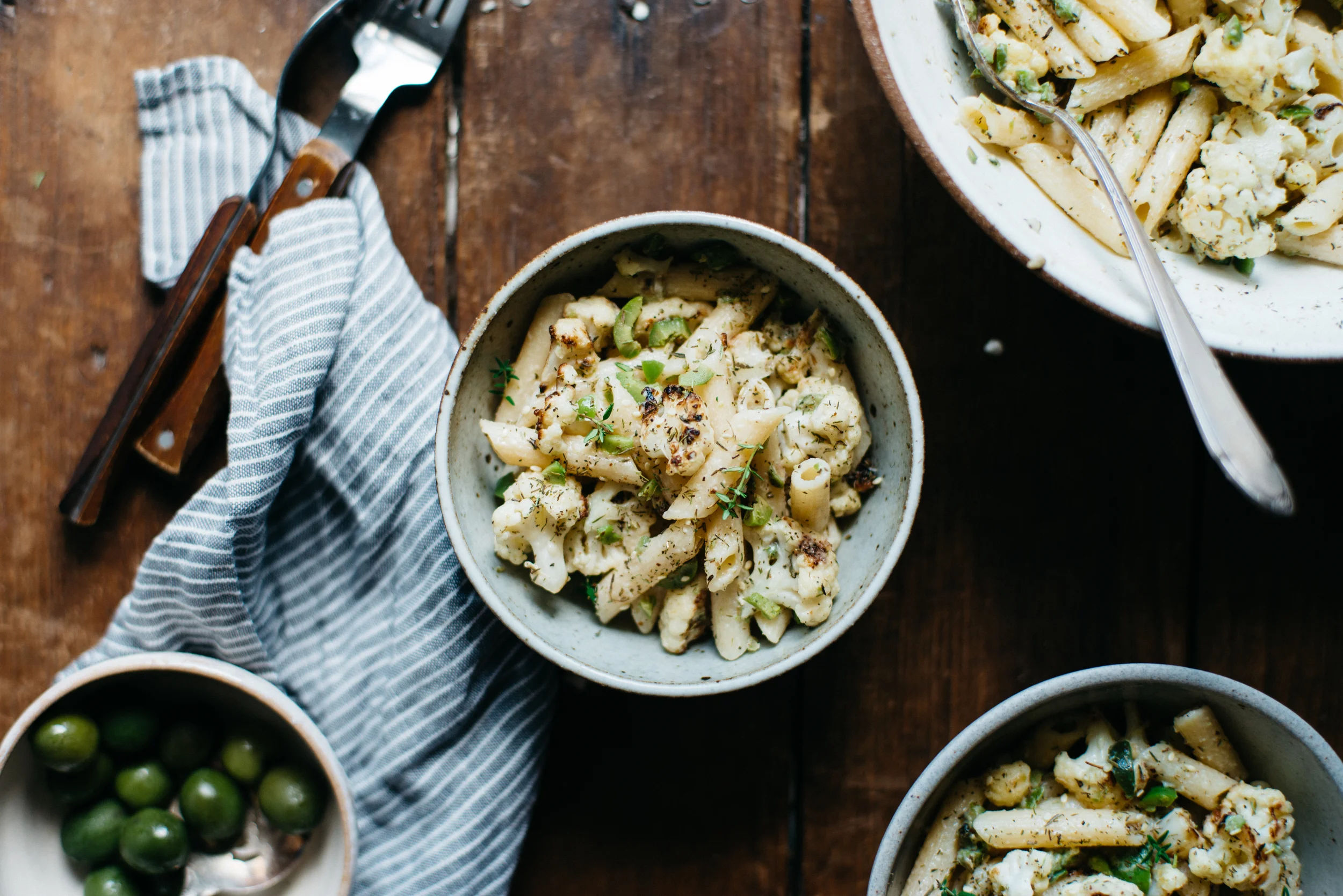 heidi's cauliflower pasta | dolly and oatmeal