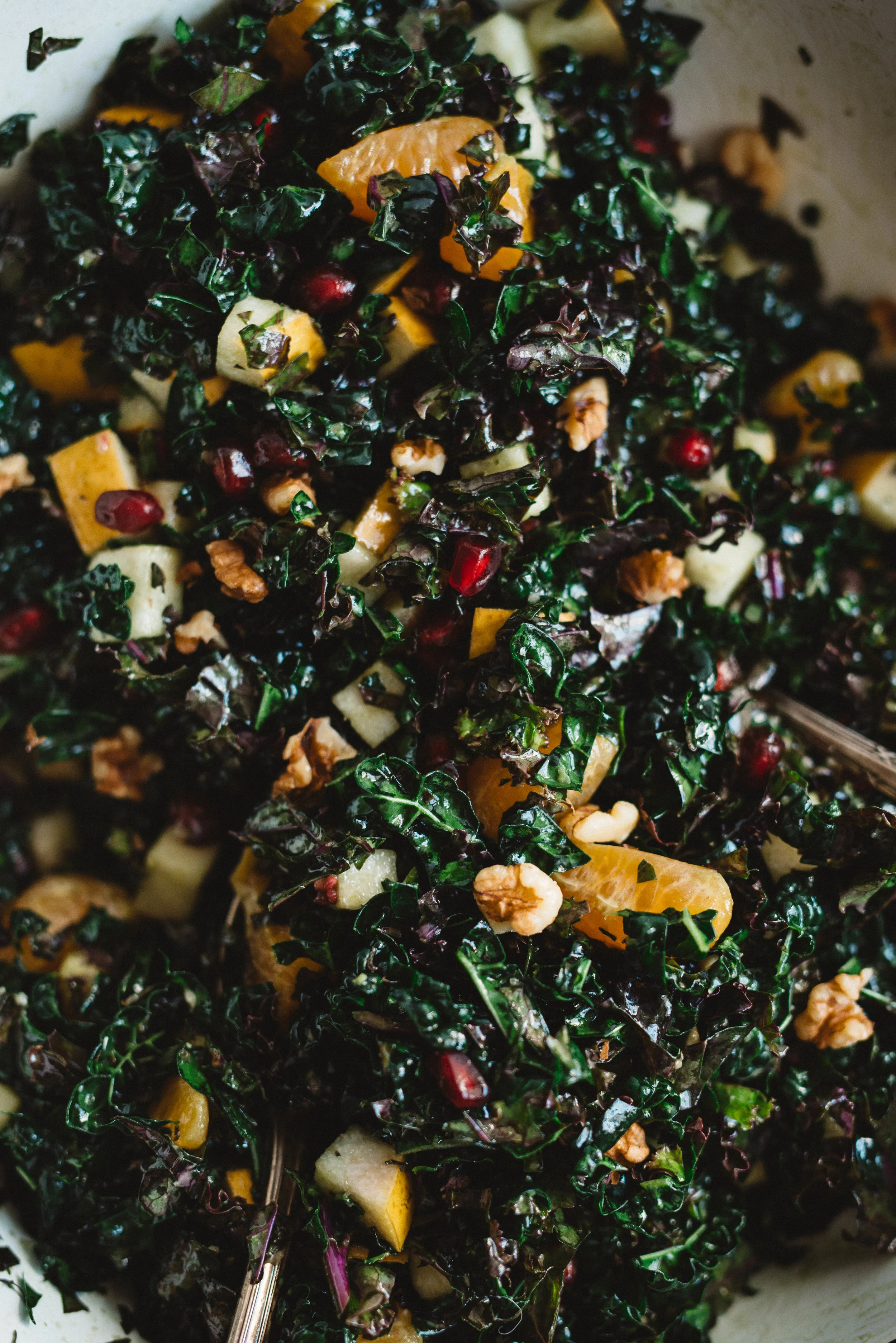 fruity shredded kale salad, for a crowd | dolly and oatmeal
