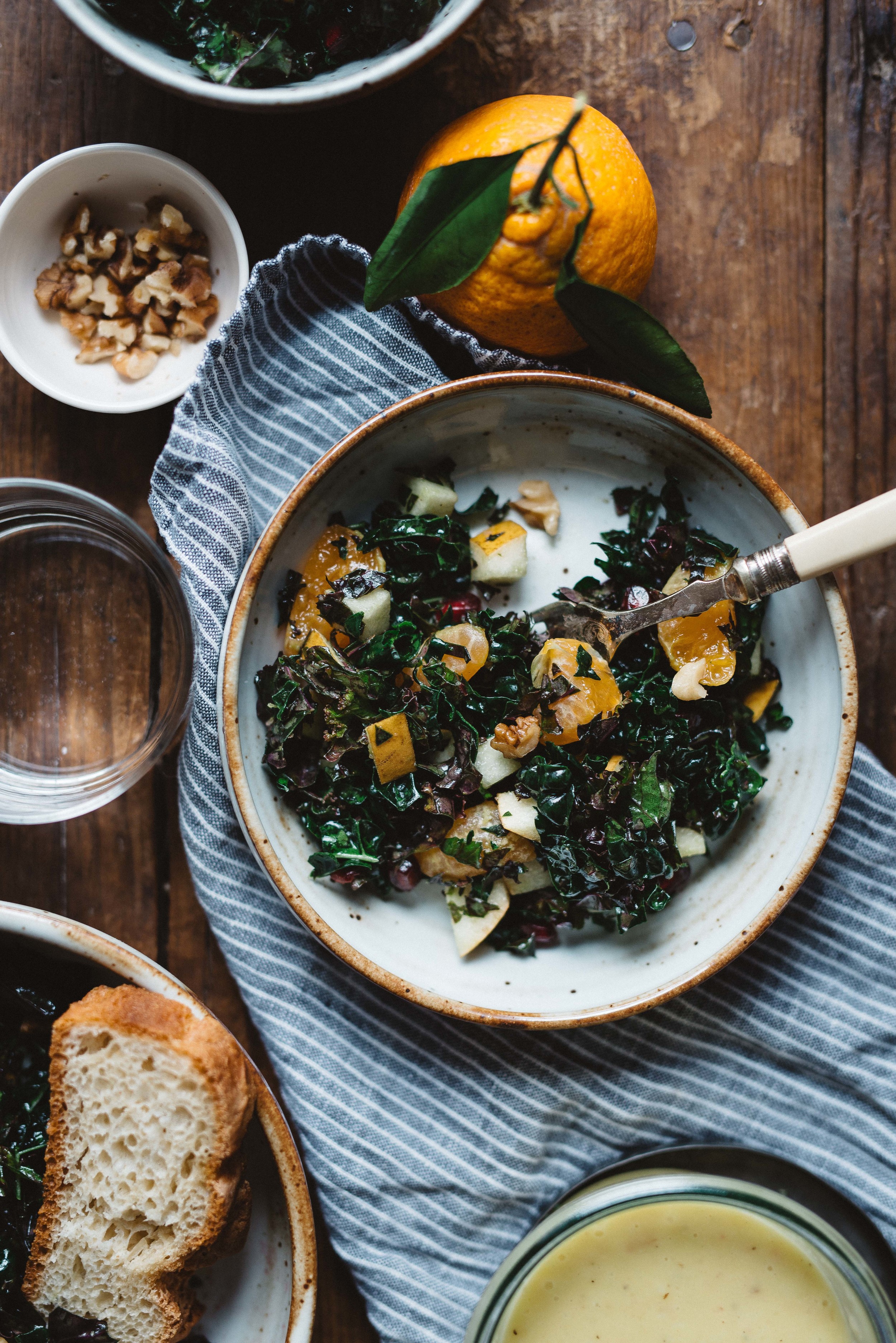 fruity shredded kale salad, for a crowd | dolly and oatmeal