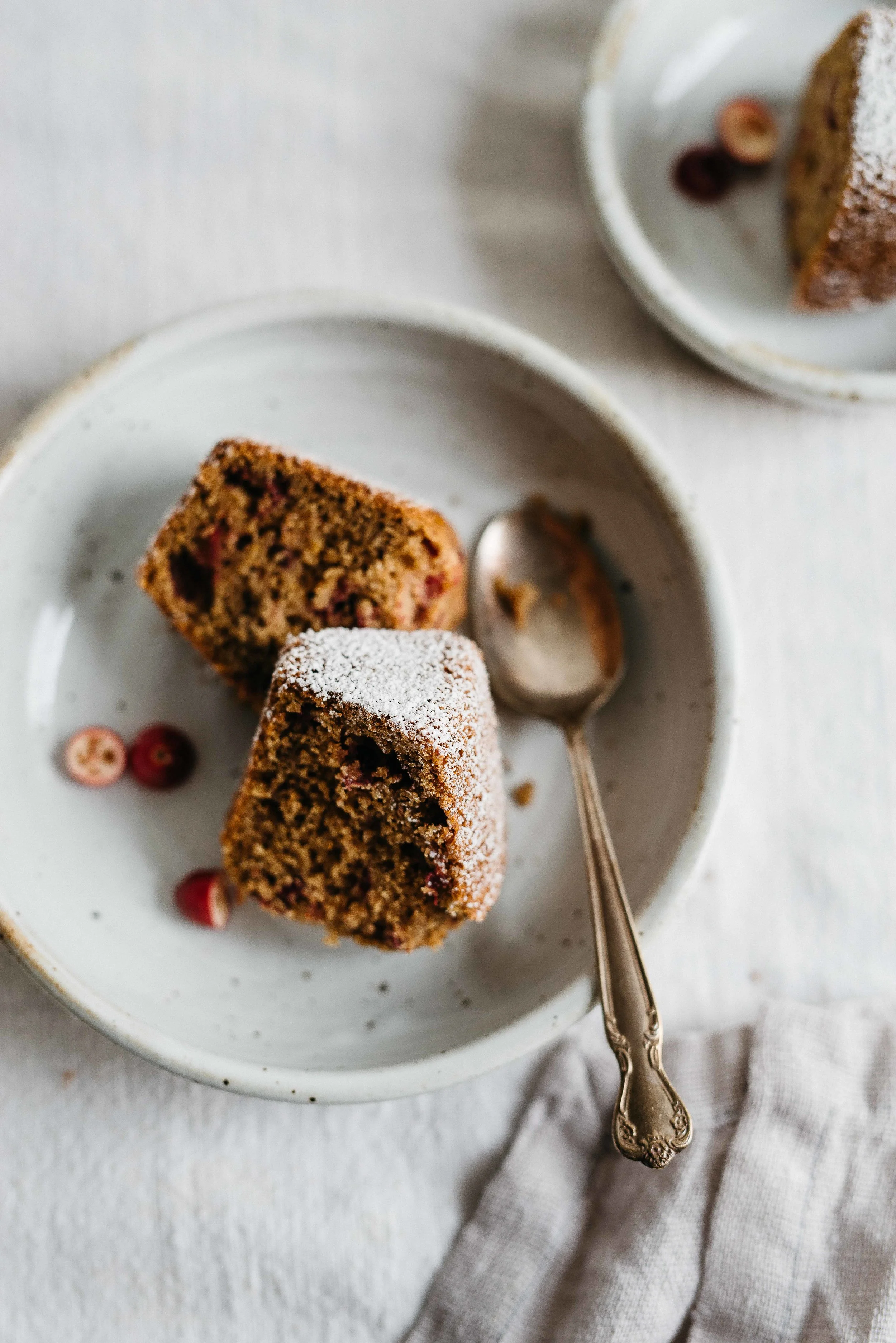 cranberry, lemon + poppy seed breakfast slice (gf + df) | dolly and oatmeal