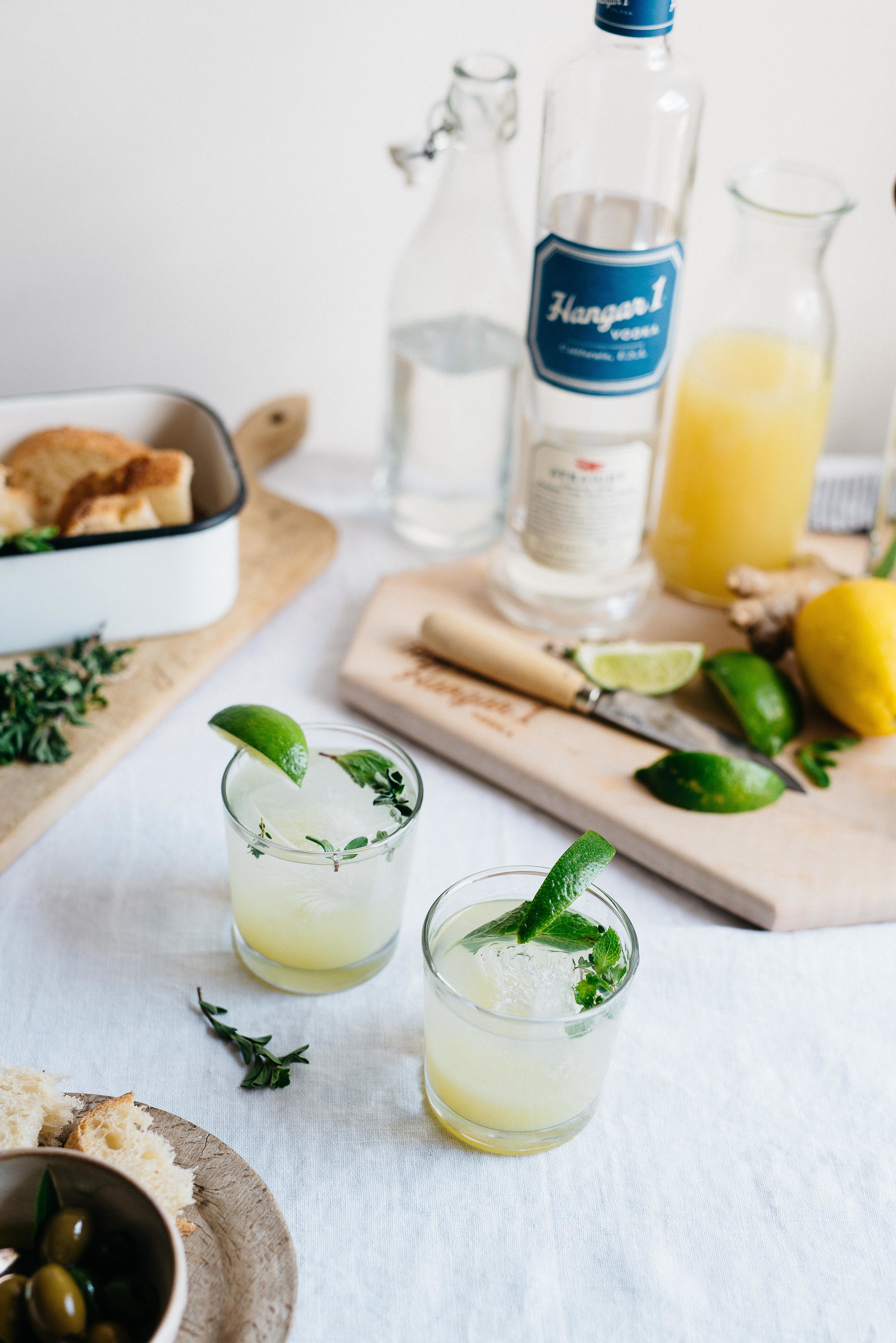 @Hangar1Vodka gingerade w/ spring herbs | dolly and oatmeal #FreshPickedVodka