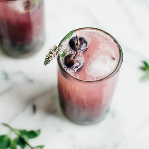grapefruit + lime-grape coolers w/ crushed mint