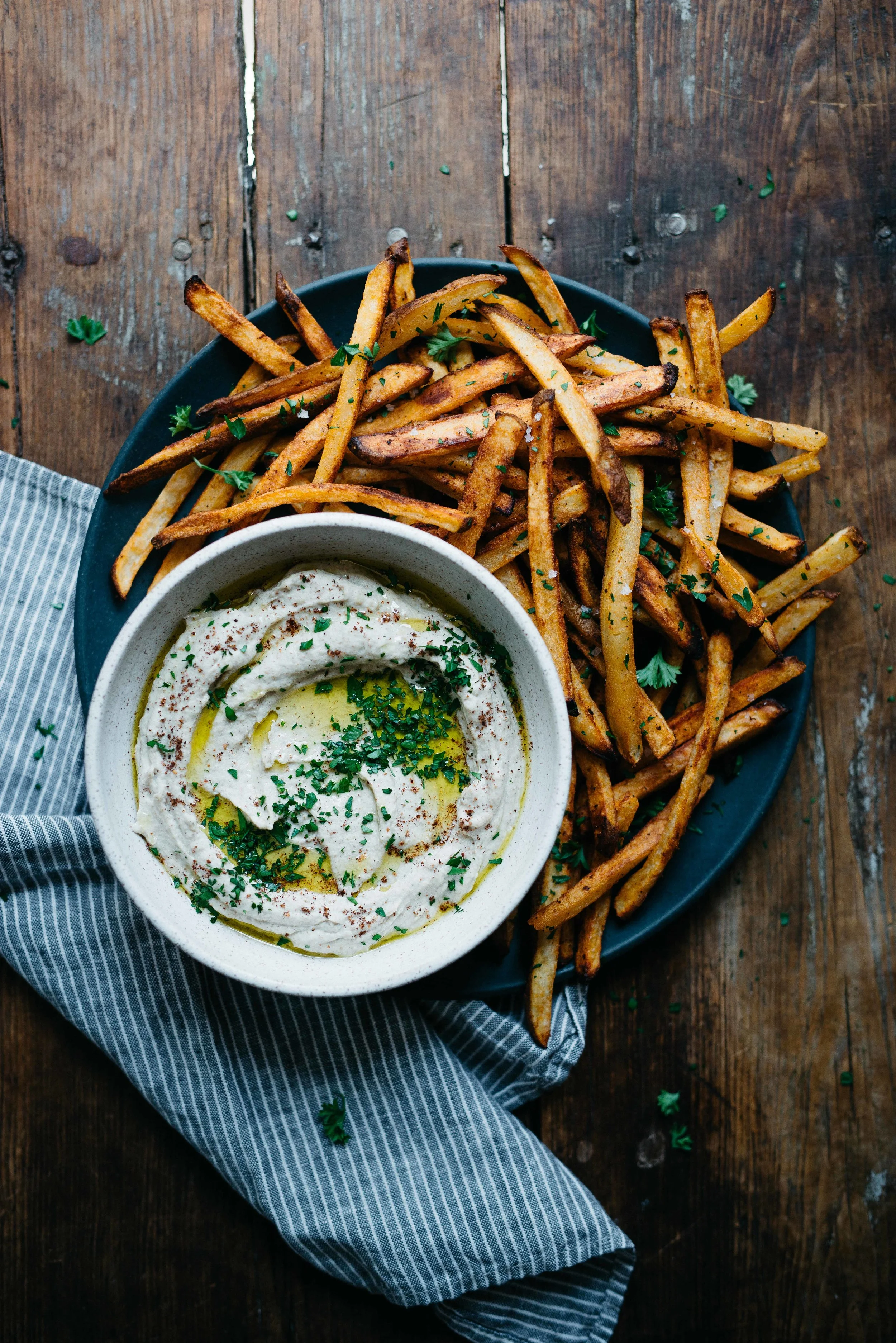 Summer Fridays!: Spicy Hummus (Oven) Fries | dolly and oatmeal