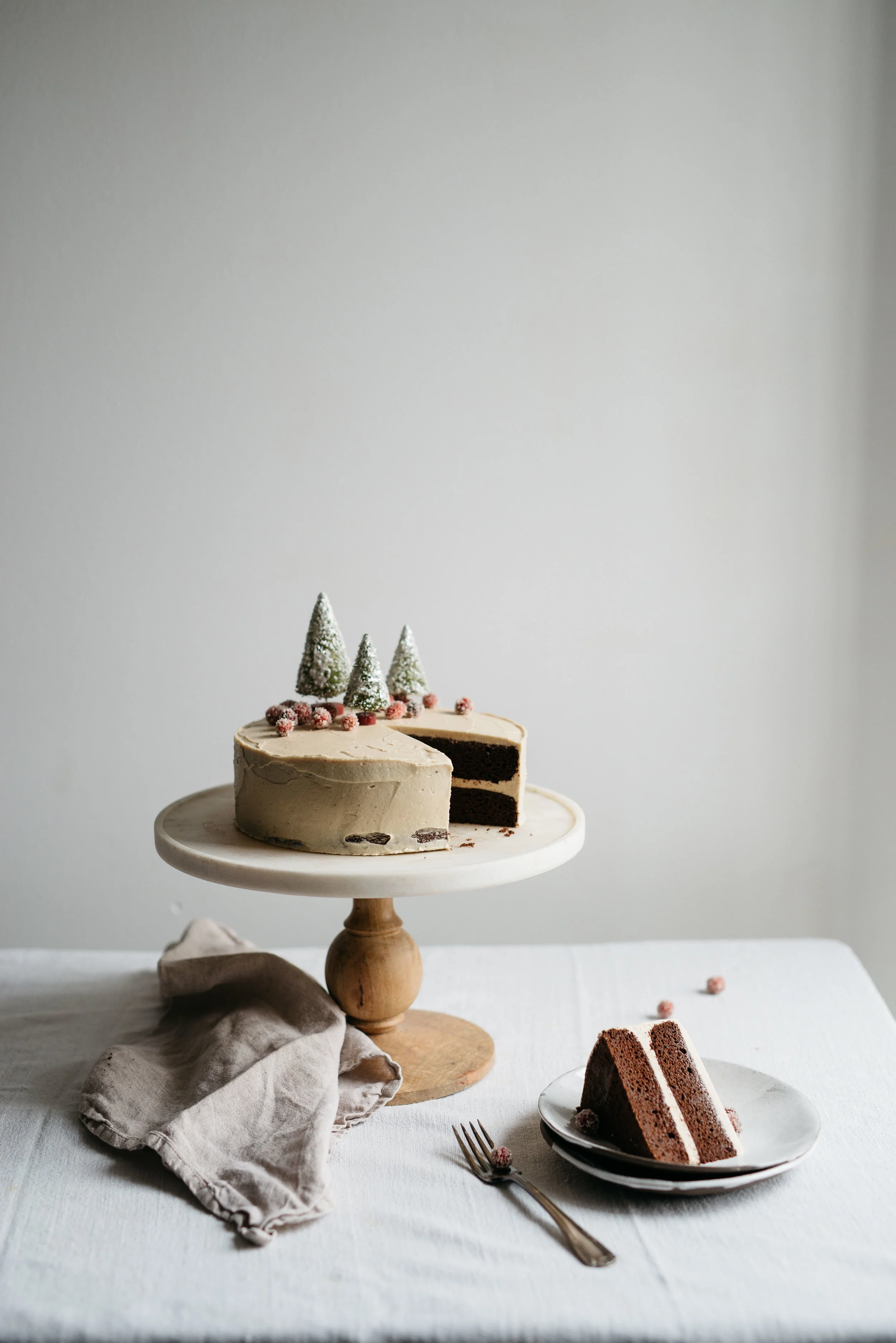 Molly's Chocolate Tahini Cake w/ Tahini Frosting | dolly and oatmeal