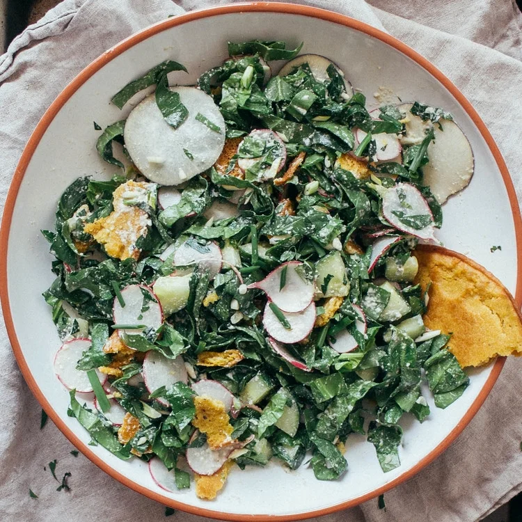spring fattoush salad