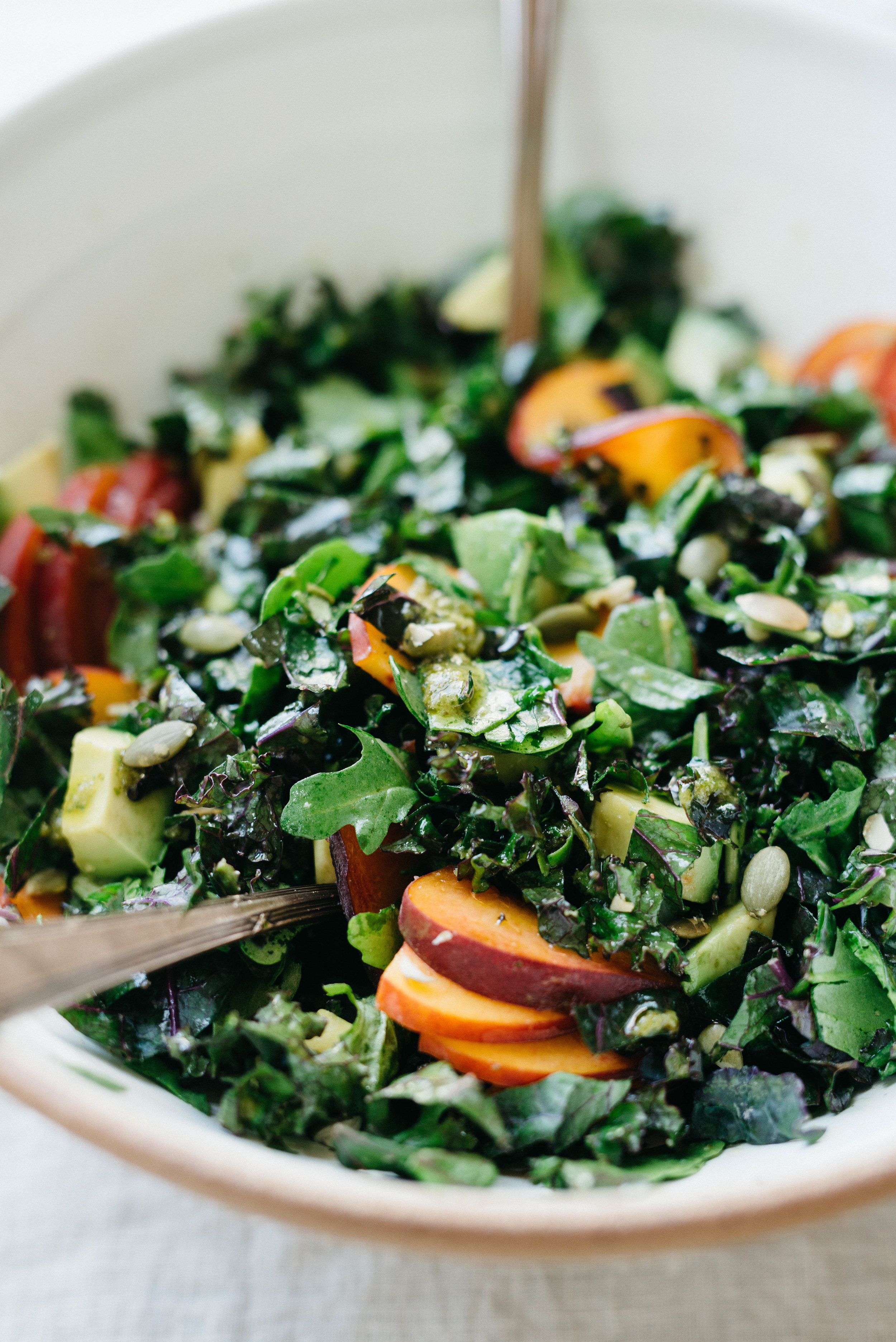 avocado kale arugula chop w roasted