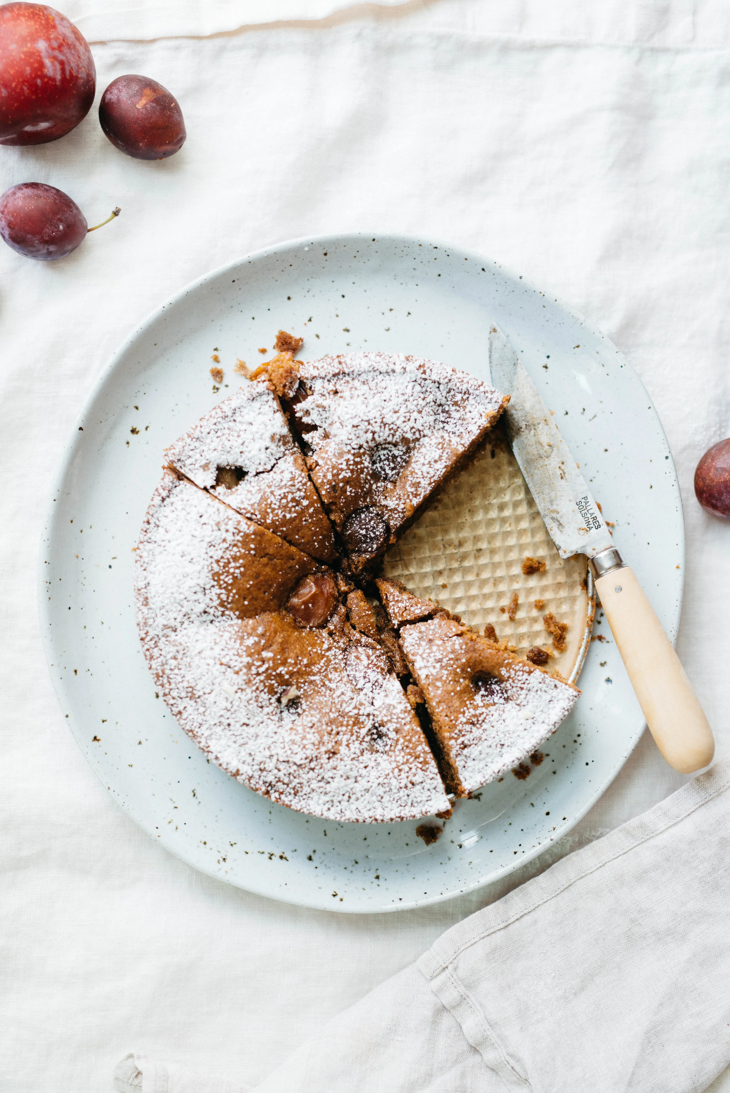 A Simple Plum & Hazelnut Torte | dolly and oatmeal