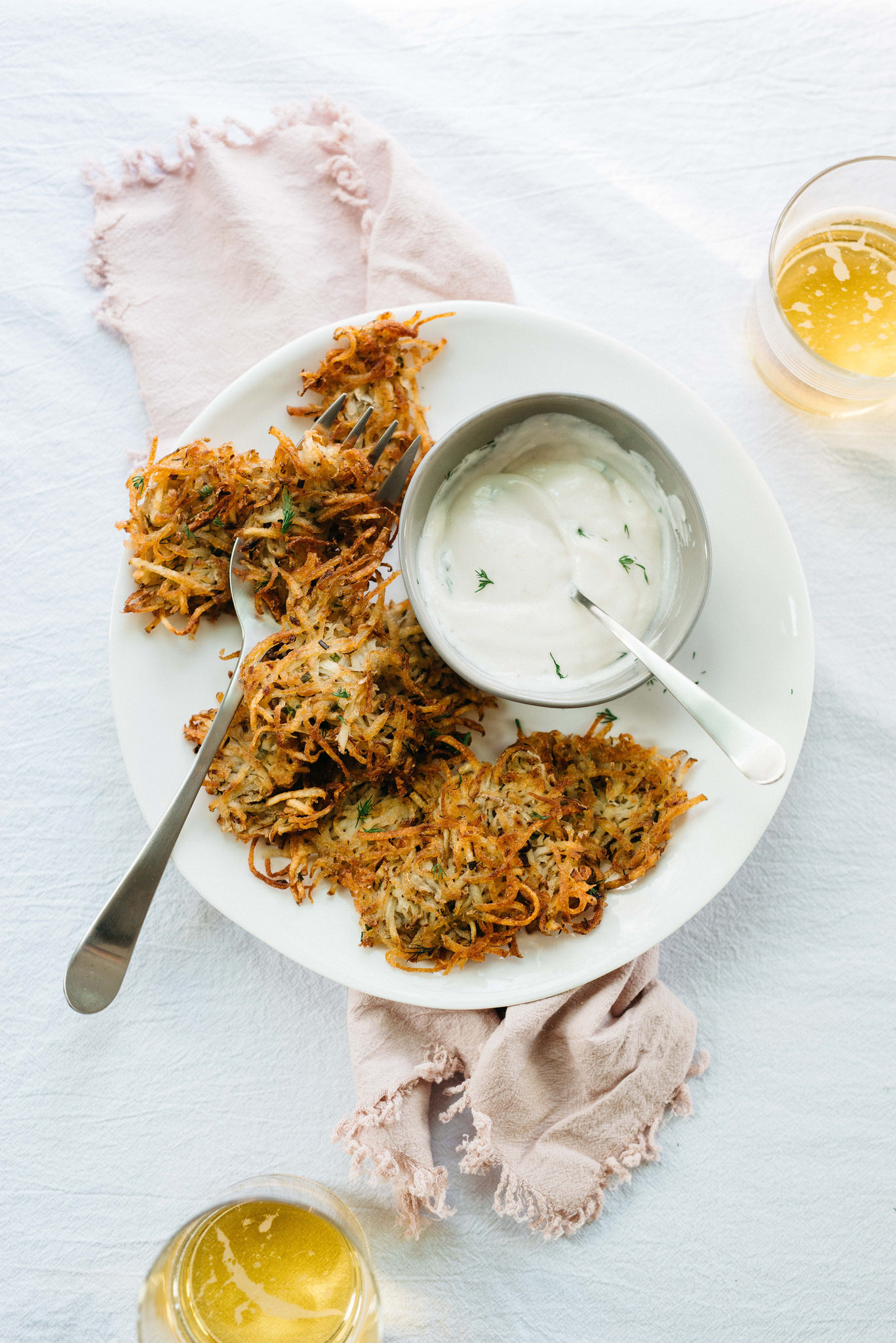 HORSERADISH, SHALLOT & HERBED LATKES