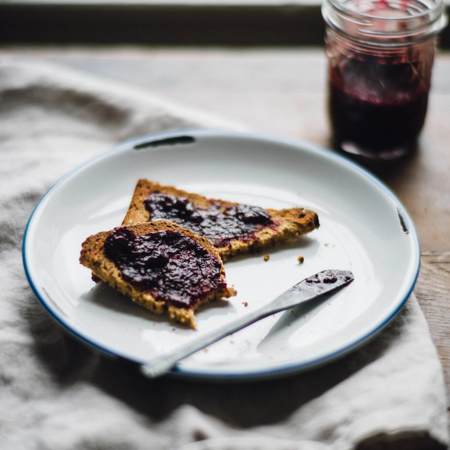 maple blue-barb jam w/ lemon verbena