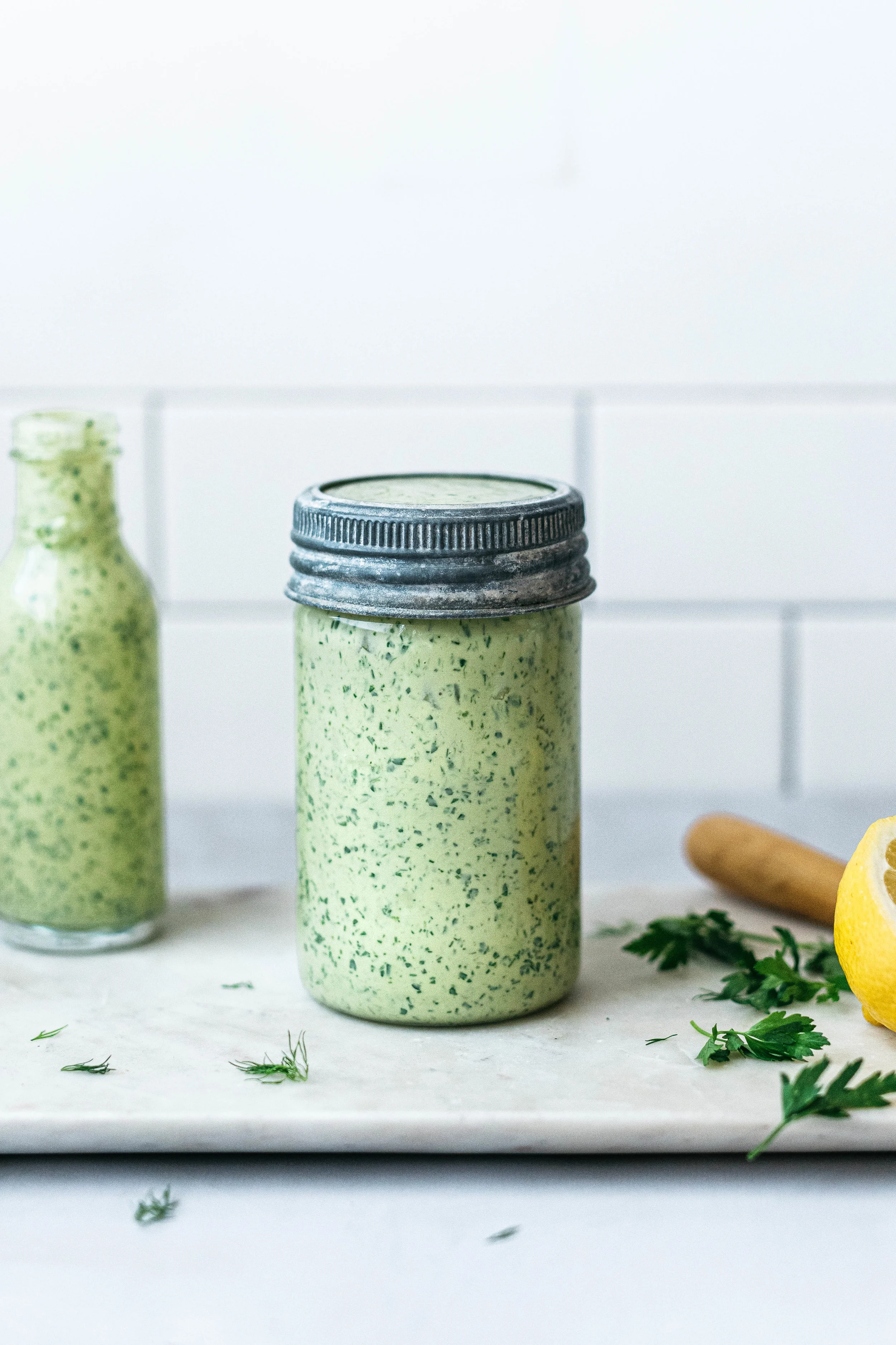 GREEN GODDESS DRESSING (VEGAN) | dolly and oatmeal