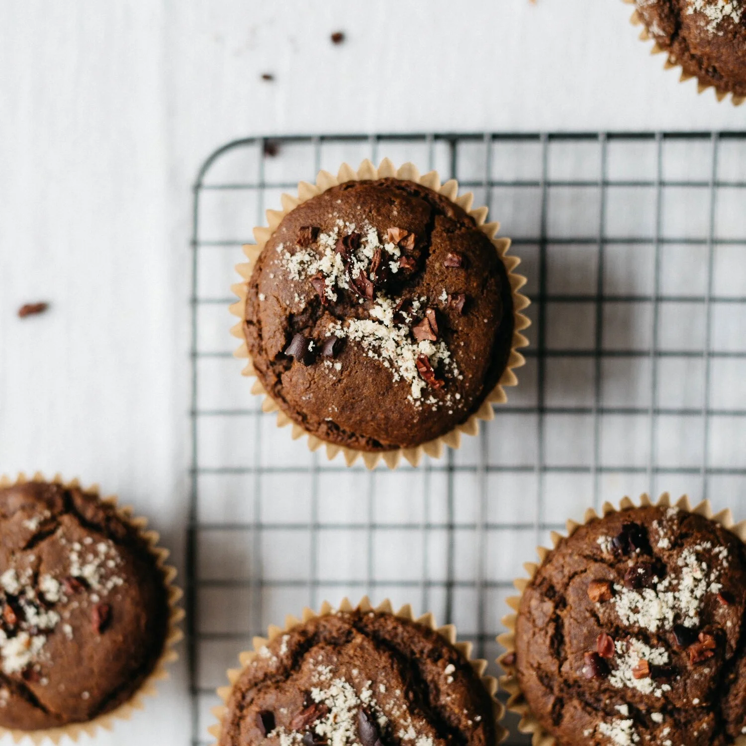 dark chocolate kabocha squash muffins