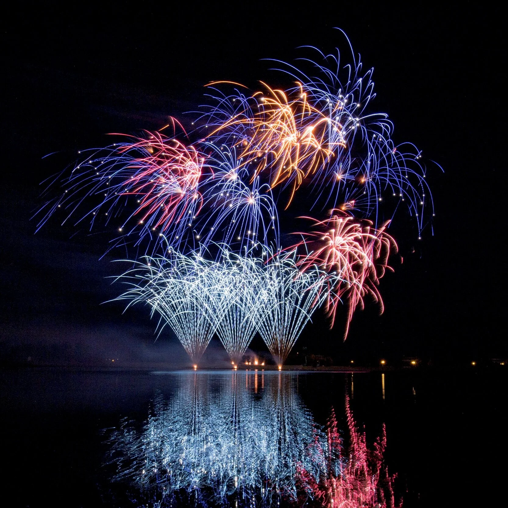 Pyromusical Fireworks Display in Pastel Colours by The Shiney One