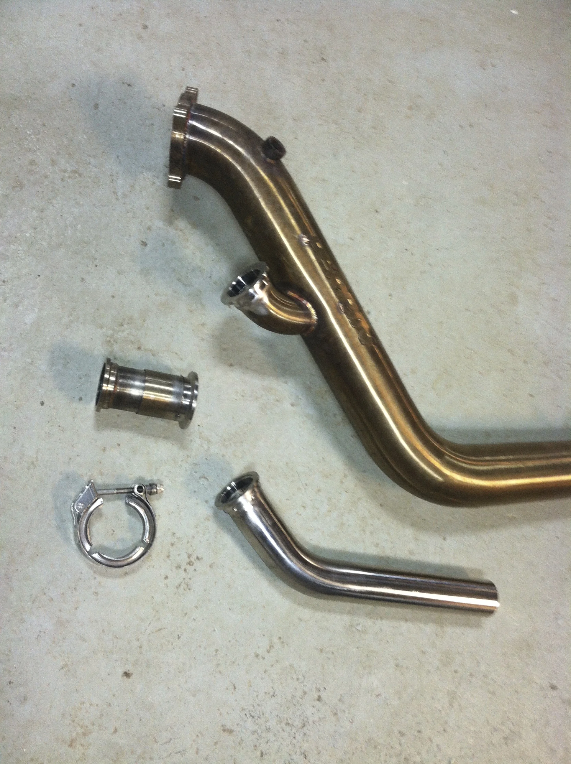 Custom Wastegate Tubing and Modified Downpipe