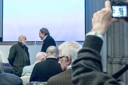 Francesco Zizola incontra Gianni Berengo Gardin prima della conference